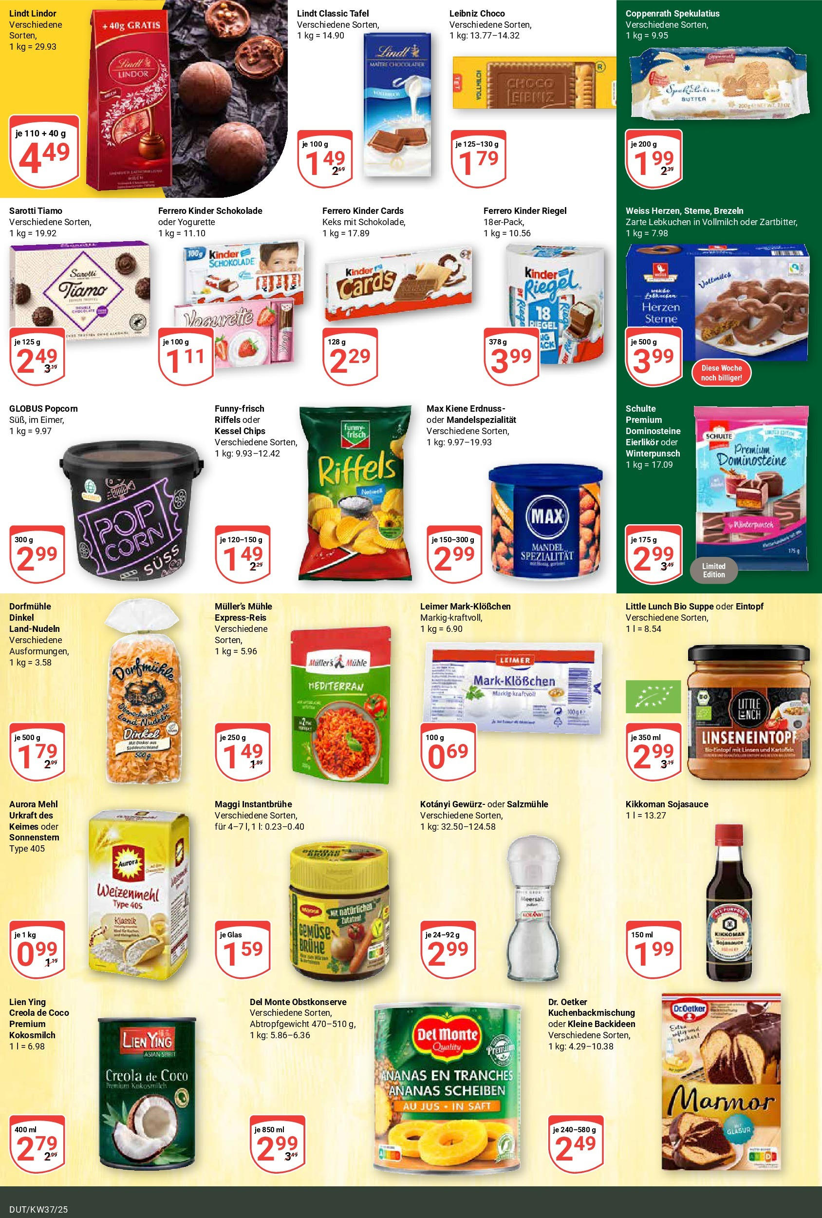 Globus prospekt Wetzlar-Dutenhofen	 (ab 07.09.2025) » Angebote online | Seite: 13 | Produkte: Mehl, Kartoffeln, Lindt, Chips