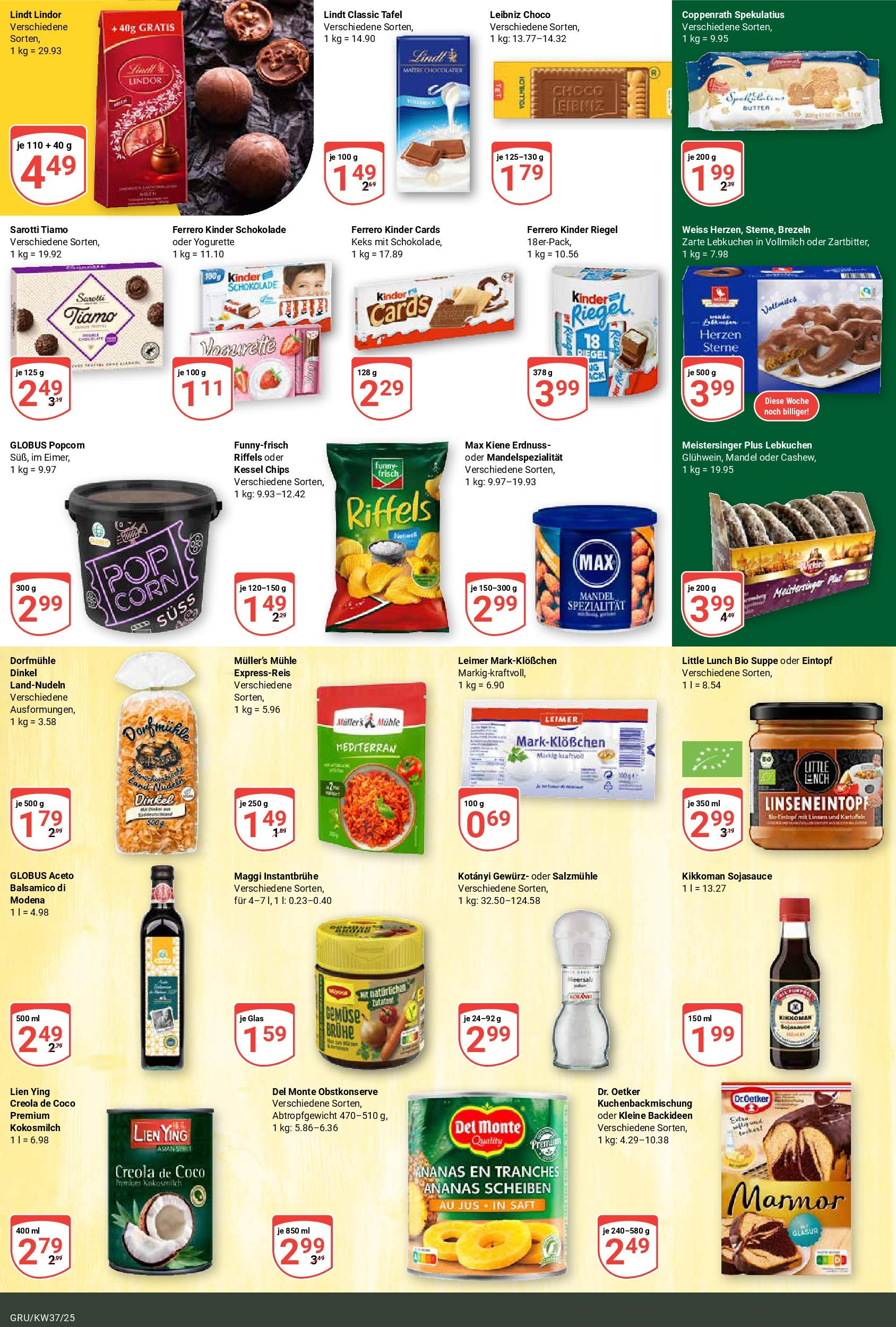 Globus prospekt Grünstadt (ab 07.09.2025) » Angebote ab Montag | Seite: 12 | Produkte: Kinder schokolade, Maggi, Funny frisch, Saft Globus prospekt Grünstadt (ab 07.09.2025) » Angebote online | Seite: 12 | Produkte: Kinder schokolade, Maggi, Funny frisch, Saft