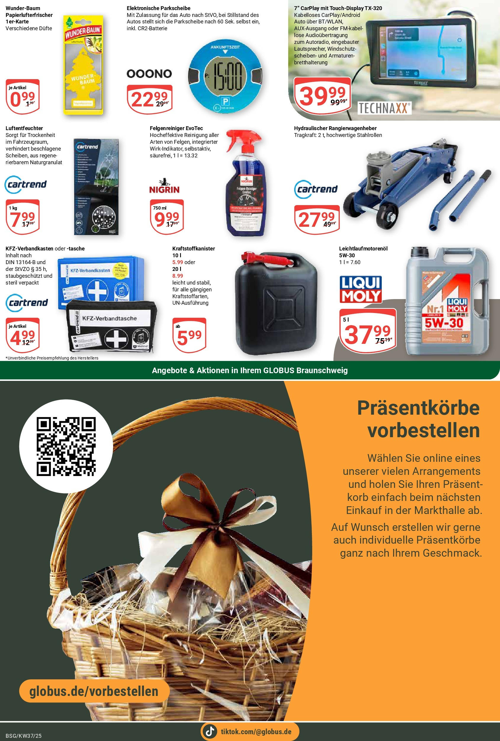 Globus prospekt Braunschweig	 (ab 07.09.2025) » Angebote online | Seite: 22 | Produkte: Tasche, Korb