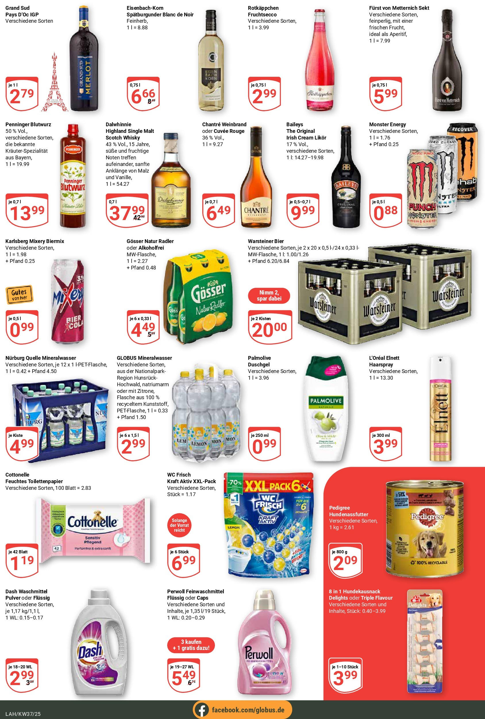 Globus prospekt Lahnstein (ab 07.09.2025) » Angebote ab Montag | Seite: 7 | Produkte: Baileys, Pedigree, Toilettenpapier, Feuchtes Toilettenpapier Globus prospekt Lahnstein (ab 07.09.2025) » Angebote online | Seite: 7 | Produkte: Baileys, Pedigree, Toilettenpapier, Feuchtes Toilettenpapier
