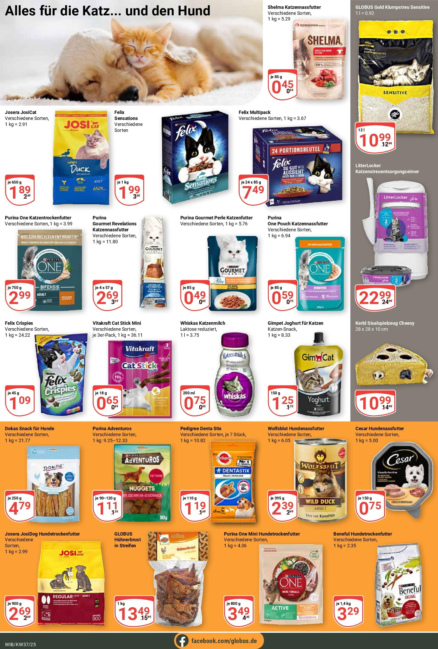 Globus prospekt Wiesbaden-Nordenstadt (ab 07.09.2025) » Angebote ab Montag | Seite: 23 | Produkte: Purina one, Katzenfutter, Joghurt, Pedigree Globus prospekt Wiesbaden-Nordenstadt (ab 07.09.2025) » Angebote online | Seite: 23 | Produkte: Purina one, Katzenfutter, Joghurt, Pedigree