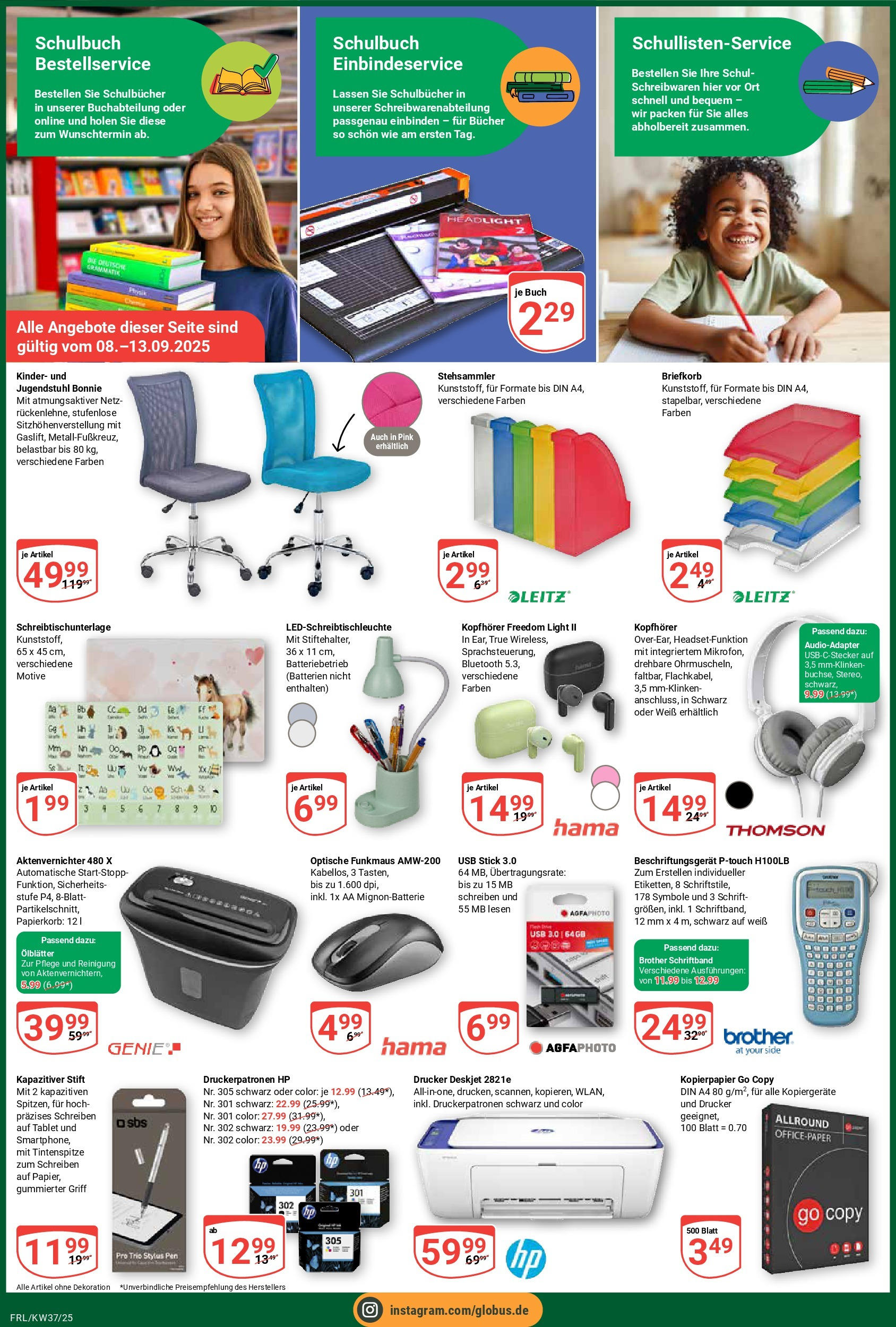 Globus prospekt Freilassing (ab 07.09.2025) » Angebote ab Montag | Seite: 4 | Produkte: Aktenvernichter, Usb stick, Drucker, Kopfhörer Globus prospekt Freilassing (ab 07.09.2025) » Angebote online | Seite: 4 | Produkte: Aktenvernichter, Usb stick, Drucker, Kopfhörer