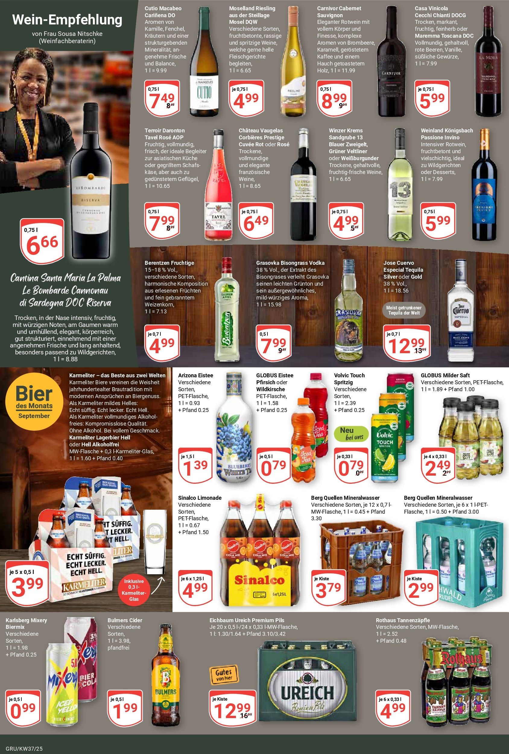Globus prospekt Grünstadt (ab 07.09.2025) » Angebote ab Montag | Seite: 15 | Produkte: Cola, Kaffee, Pils, Tequila Globus prospekt Grünstadt (ab 07.09.2025) » Angebote online | Seite: 15 | Produkte: Cola, Kaffee, Pils, Tequila