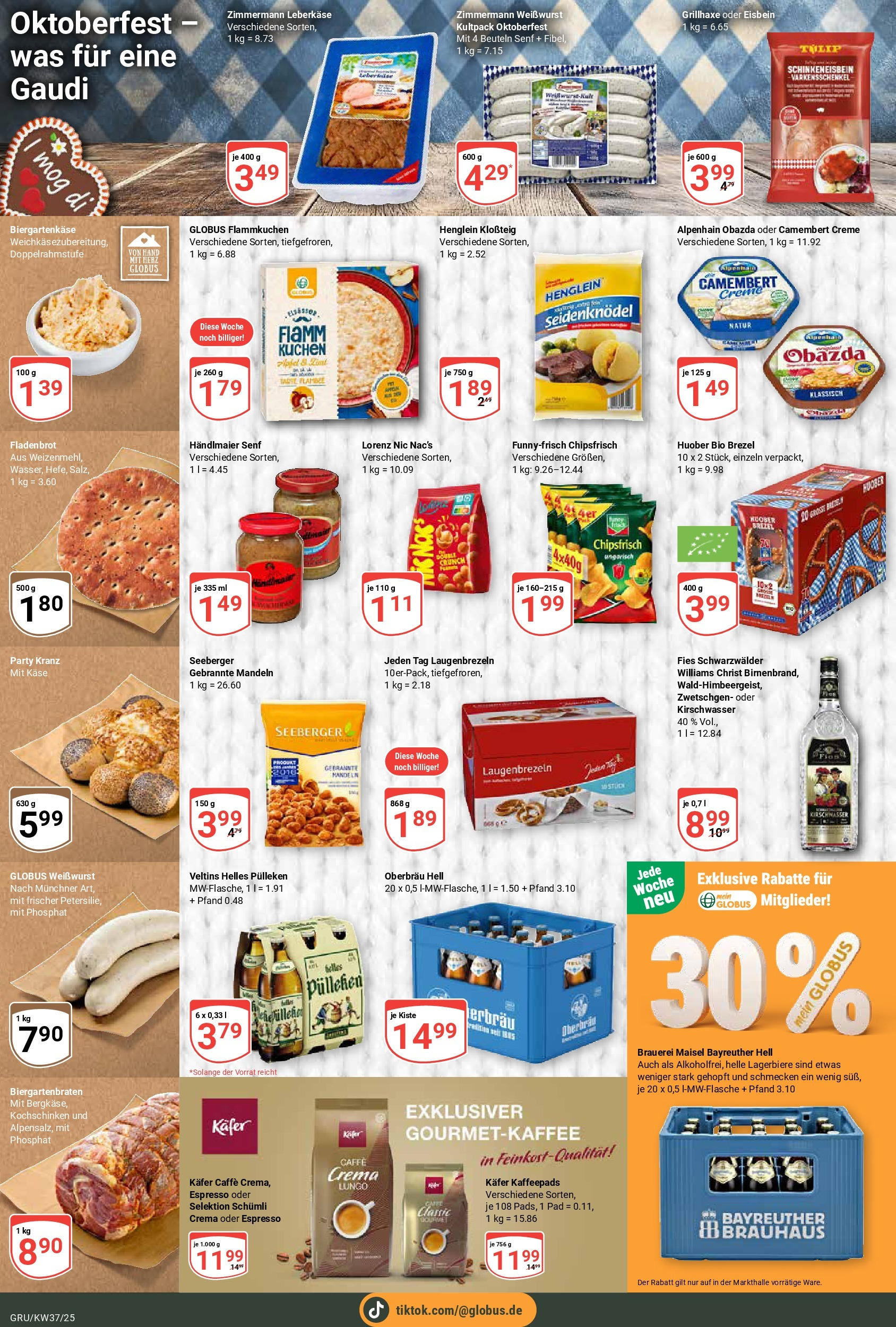 Globus prospekt Grünstadt (ab 07.09.2025) » Angebote ab Montag | Seite: 18 | Produkte: Helles pulleken, Bayreuther hell, Käse, Mandeln Globus prospekt Grünstadt (ab 07.09.2025) » Angebote online | Seite: 18 | Produkte: Helles pulleken, Bayreuther hell, Käse, Mandeln
