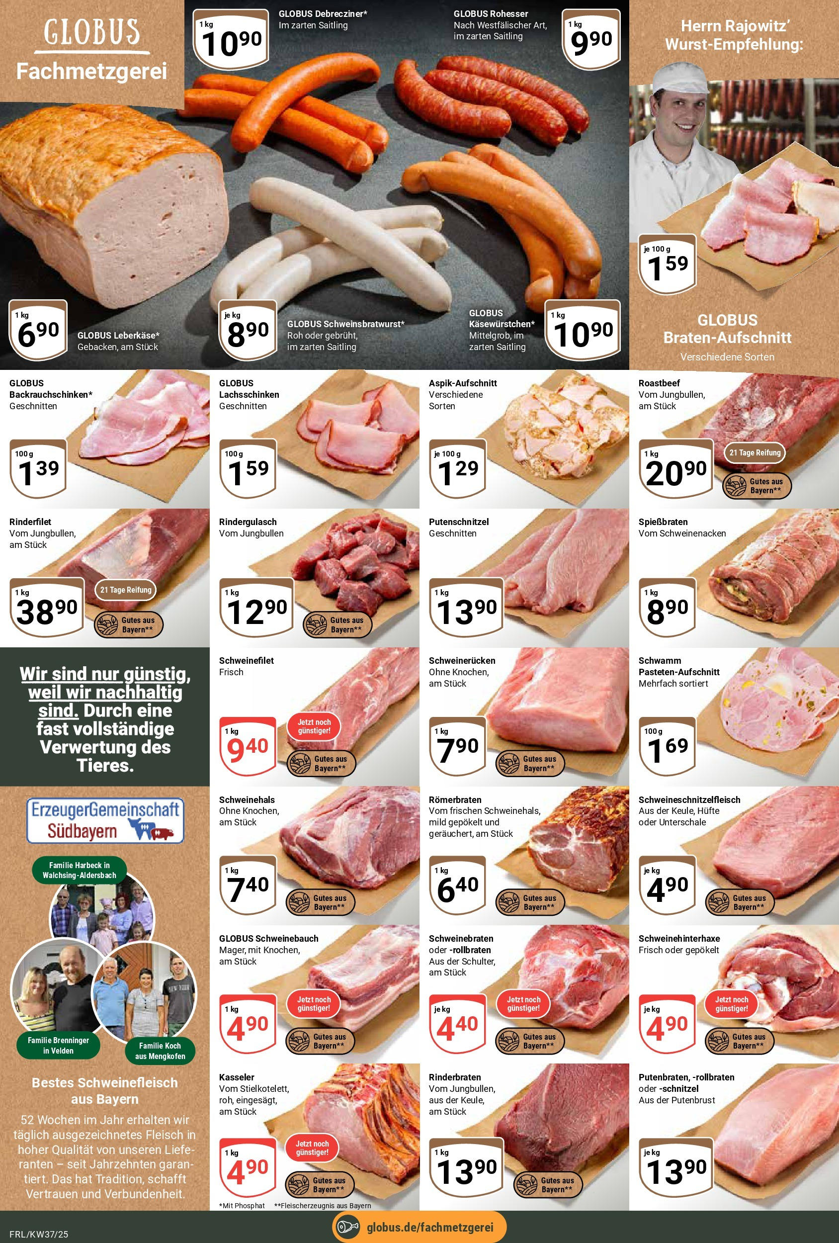 Globus prospekt Freilassing (ab 07.09.2025) » Angebote ab Montag | Seite: 10 | Produkte: Rinderbraten, Schweinebauch, Schweinenacken, Schnitzel Globus prospekt Freilassing (ab 07.09.2025) » Angebote online | Seite: 10 | Produkte: Rinderbraten, Schweinebauch, Schweinenacken, Schnitzel
