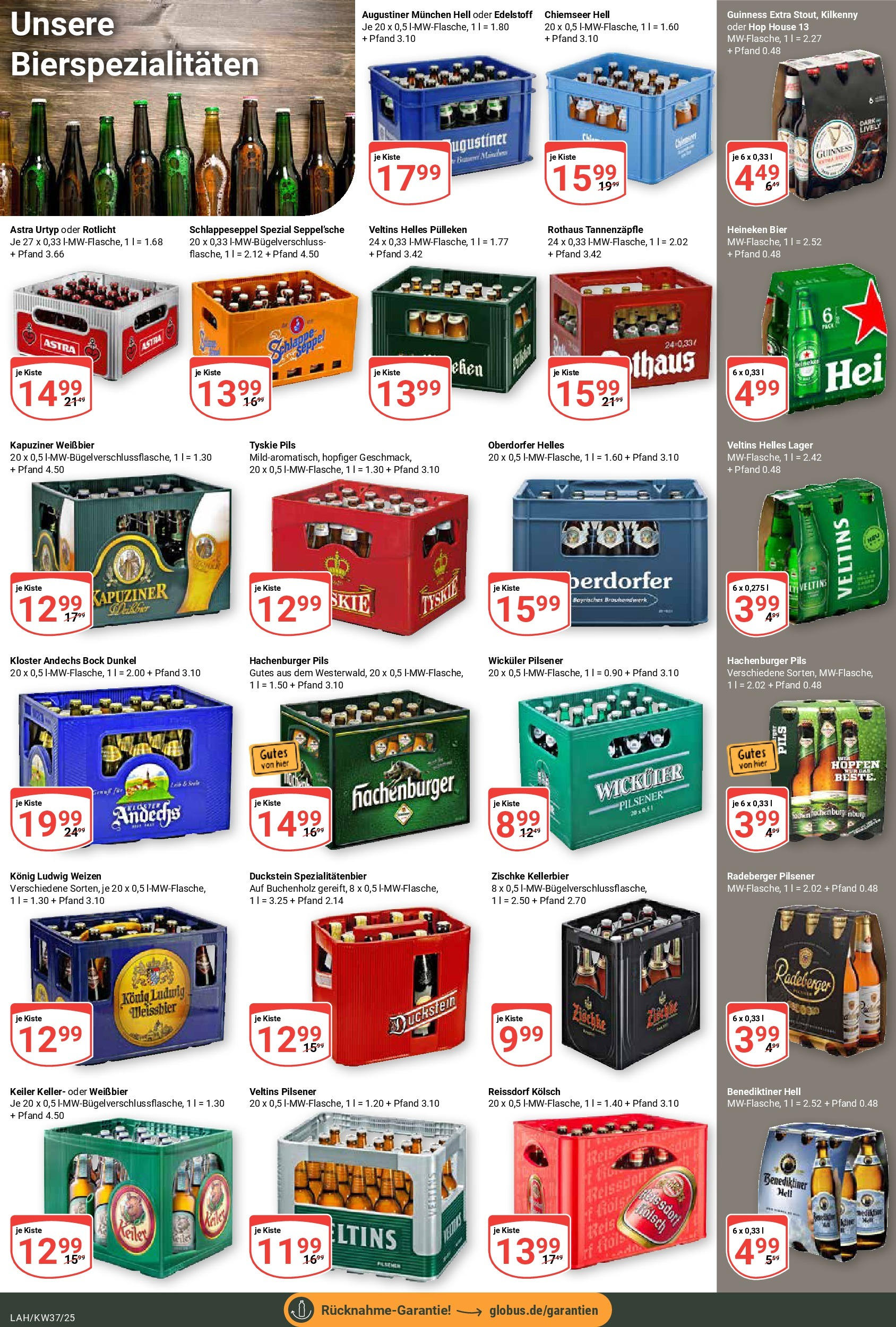 Globus prospekt Lahnstein (ab 07.09.2025) » Angebote ab Montag | Seite: 19 | Produkte: Helles pulleken, Astra, Heineken, Reis Globus prospekt Lahnstein (ab 07.09.2025) » Angebote online | Seite: 19 | Produkte: Helles pulleken, Astra, Heineken, Reis