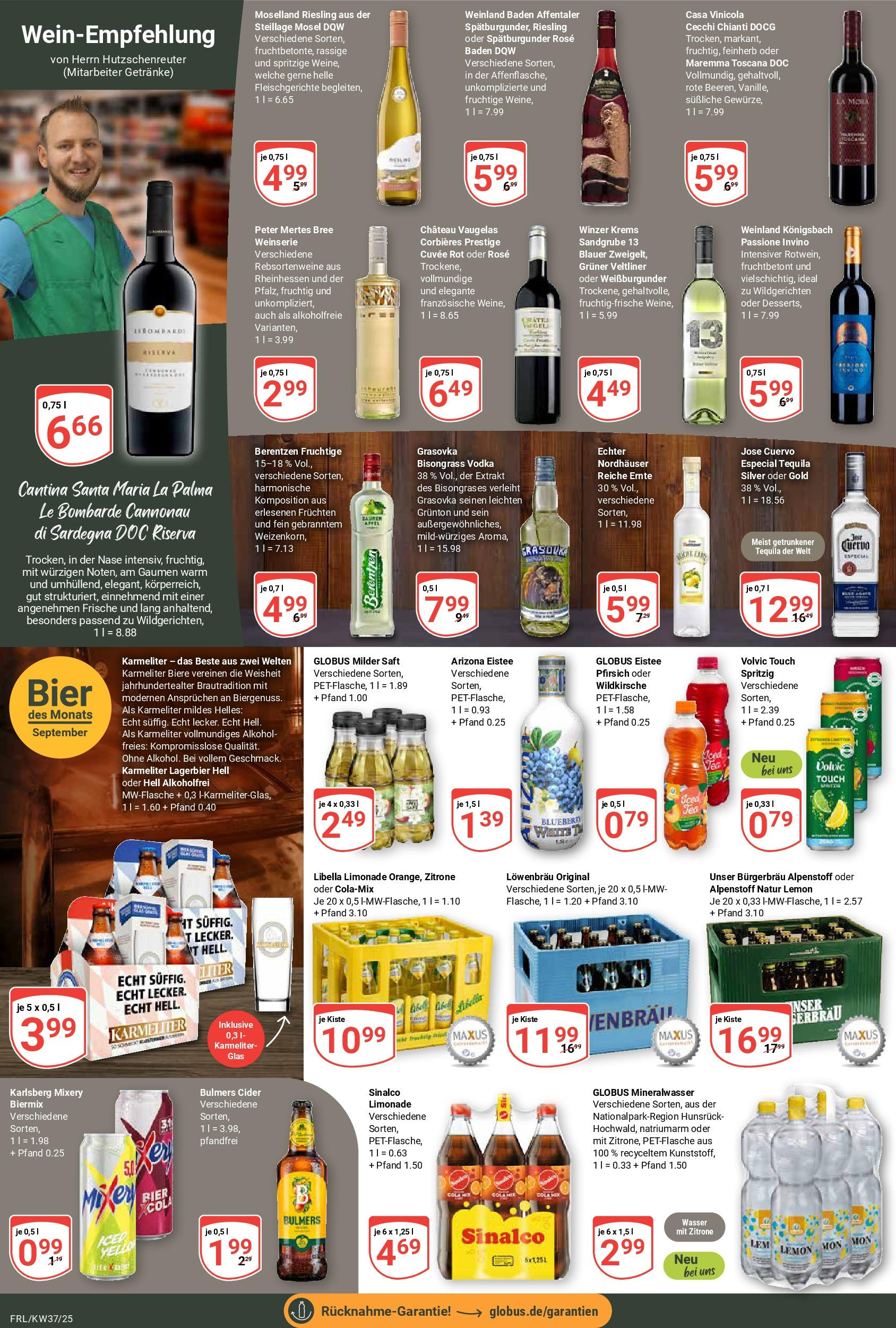 Globus prospekt Freilassing (ab 07.09.2025) » Angebote ab Montag | Seite: 16 | Produkte: Tequila, Pfirsich, Mixery, Vodka Globus prospekt Freilassing (ab 07.09.2025) » Angebote online | Seite: 16 | Produkte: Tequila, Pfirsich, Mixery, Vodka