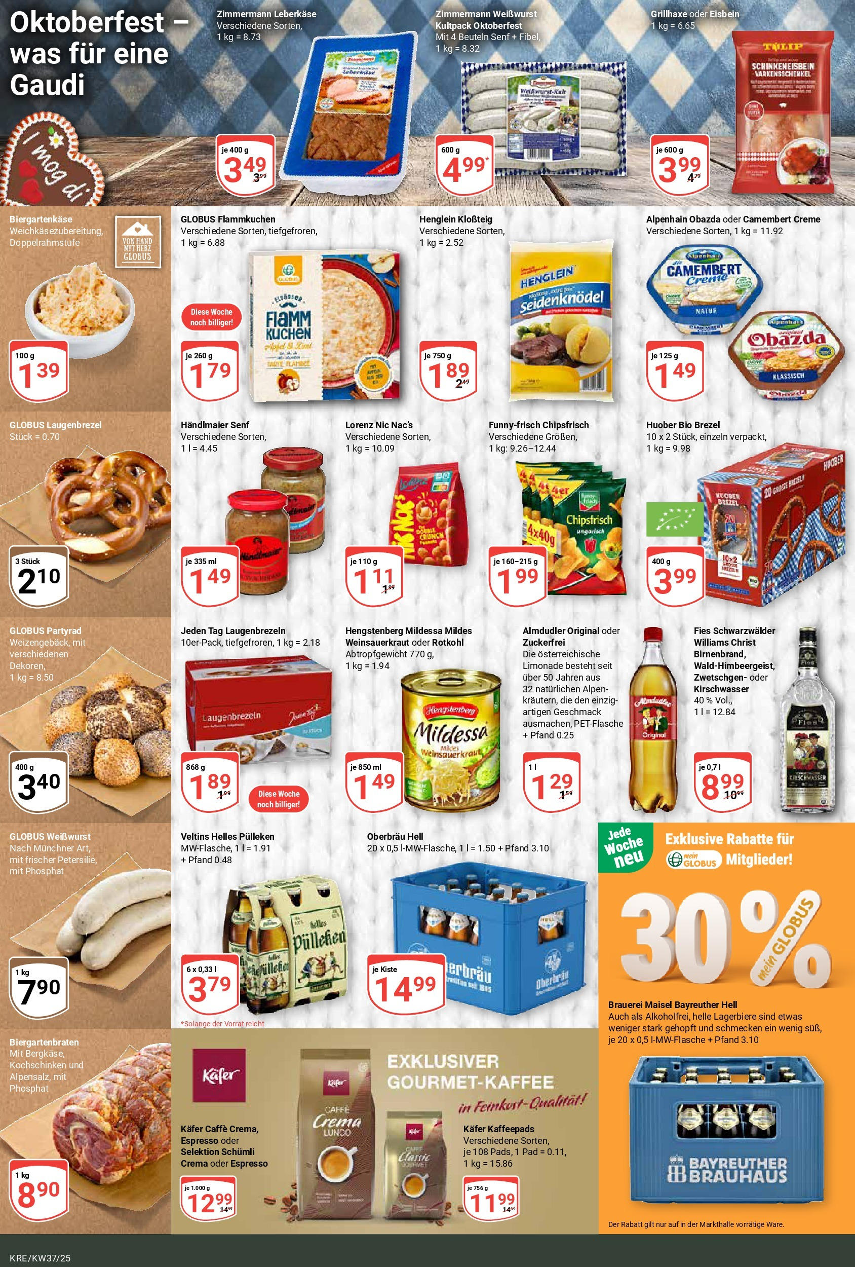 Globus prospekt Krefeld (ab 07.09.2025) » Angebote ab Montag | Seite: 19 | Produkte: Rotkohl, Weißwurst, Creme, Kuchen Globus prospekt Krefeld (ab 07.09.2025) » Angebote online | Seite: 19 | Produkte: Rotkohl, Weißwurst, Creme, Kuchen