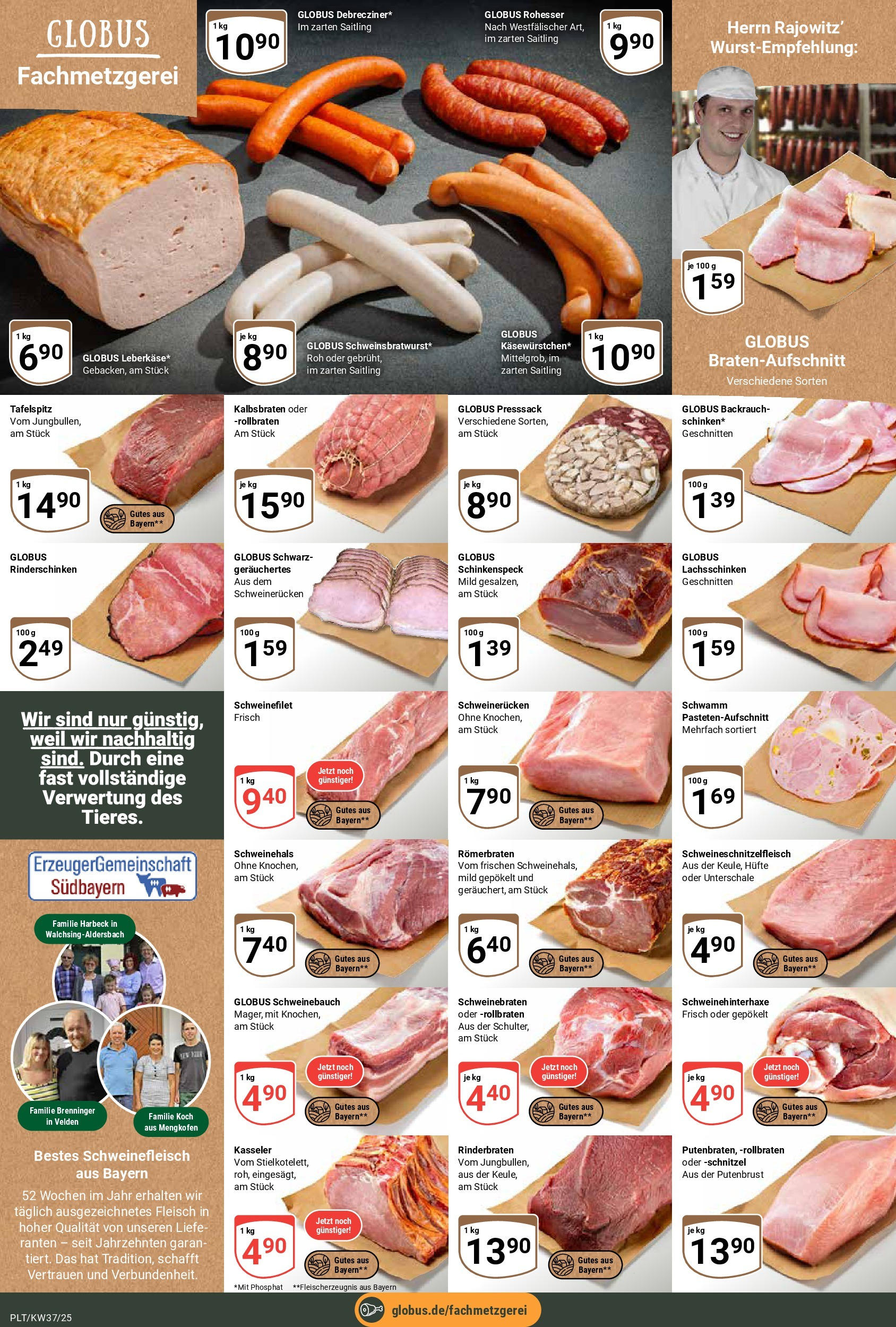 Globus prospekt Plattling (ab 07.09.2025) » Angebote ab Montag | Seite: 10 | Produkte: Rinderbraten, Schweinebauch, Schweinefilet, Schweinerucken Globus prospekt Plattling (ab 07.09.2025) » Angebote online | Seite: 10 | Produkte: Rinderbraten, Schweinebauch, Schweinefilet, Schweinerucken