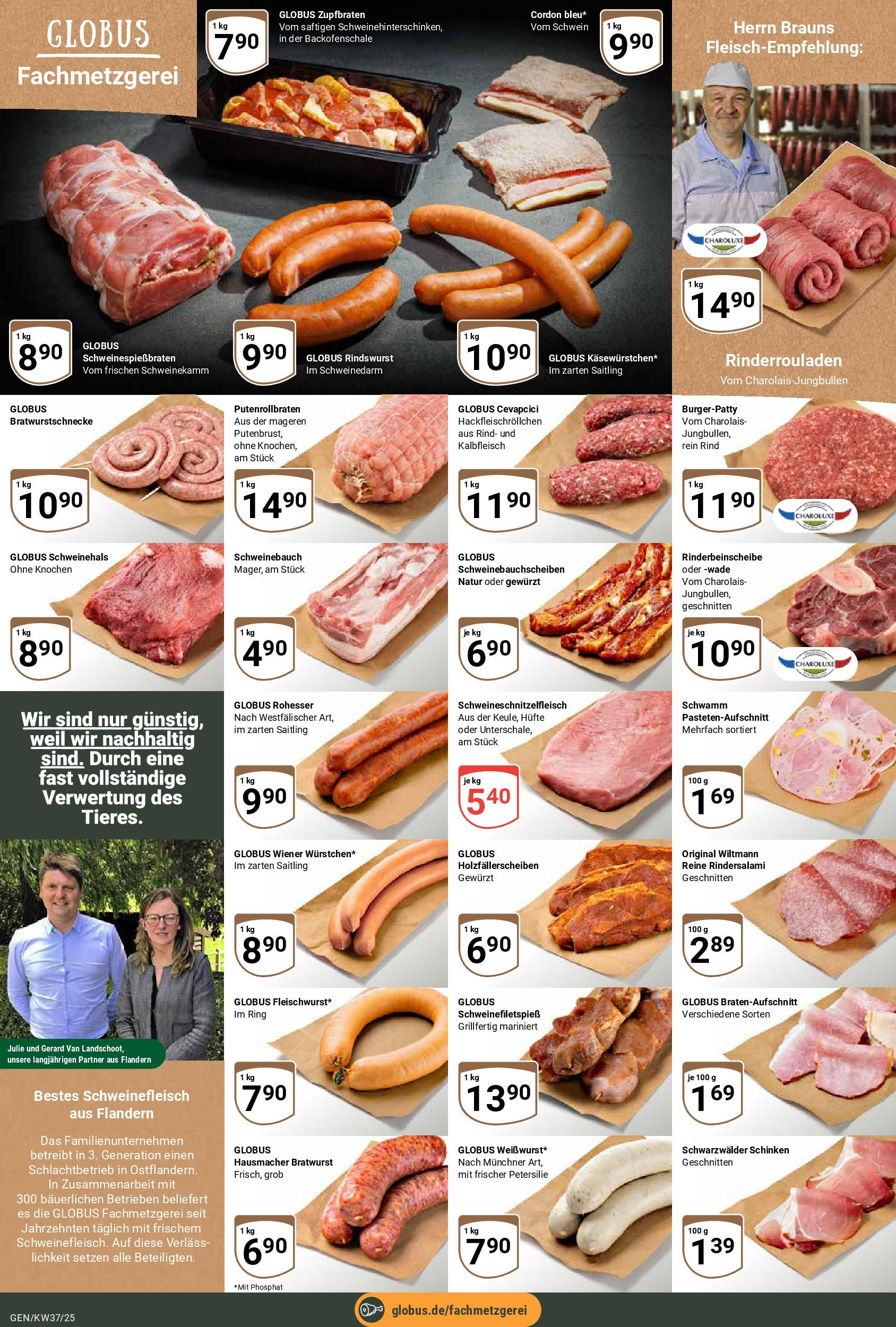 Globus prospekt Gensingen (ab 07.09.2025) » Angebote ab Montag | Seite: 10 | Produkte: Rinderrouladen, Schweinebauch, Cevapcici, Schweinefleisch Globus prospekt Gensingen (ab 07.09.2025) » Angebote online | Seite: 10 | Produkte: Rinderrouladen, Schweinebauch, Cevapcici, Schweinefleisch