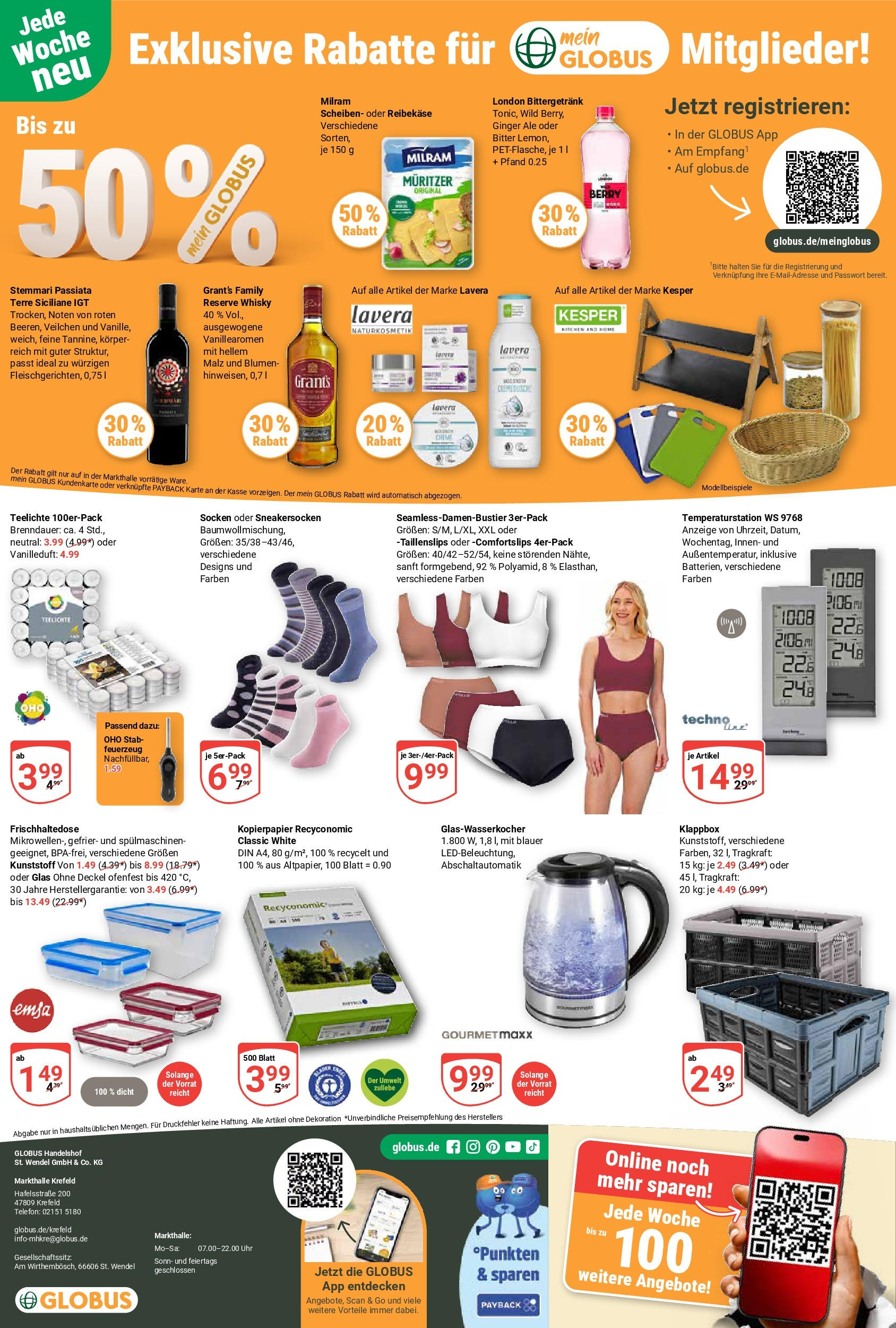 Globus prospekt Krefeld (ab 07.09.2025) » Angebote ab Montag | Seite: 24 | Produkte: Creme, Milram, Reibekase, Uhr Globus prospekt Krefeld (ab 07.09.2025) » Angebote online | Seite: 24 | Produkte: Creme, Milram, Reibekase, Uhr