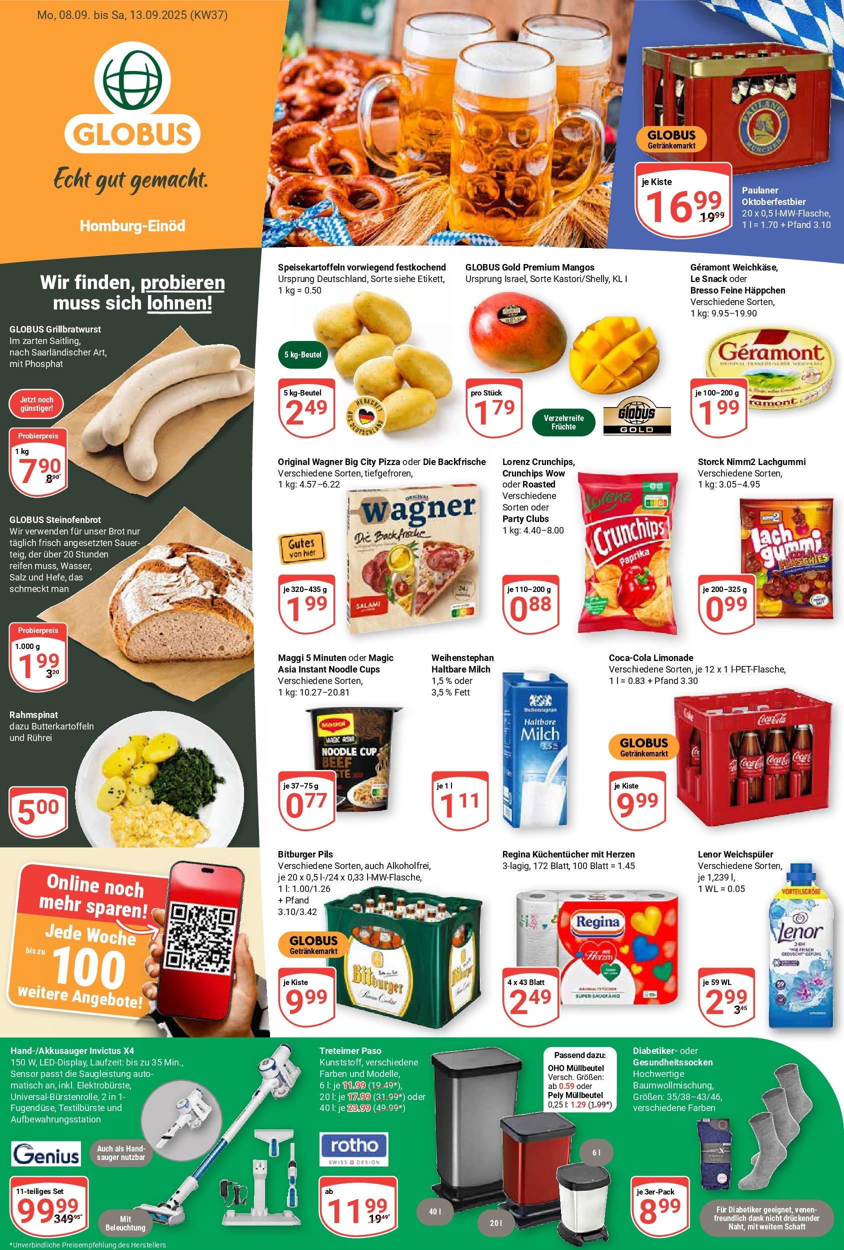 Globus prospekt Homburg-Einöd	 (ab 07.09.2025) » Angebote online | Seite: 3 | Produkte: Bitburger, Geramont, Bresso, Paulaner