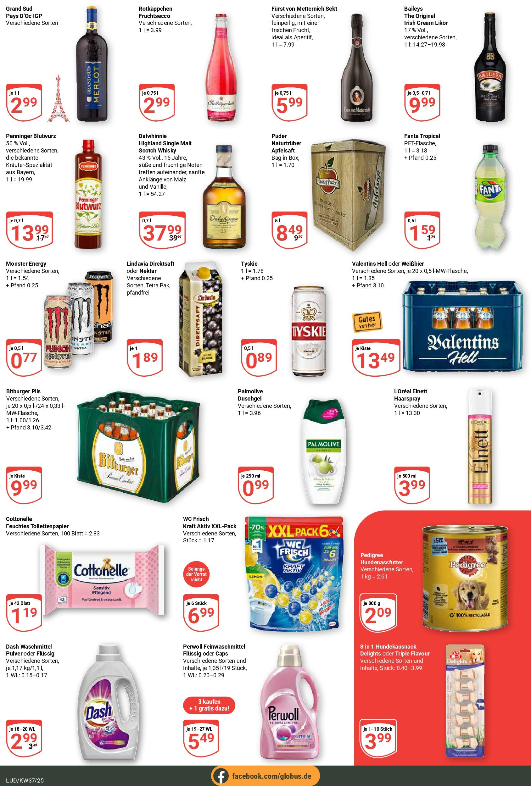 Globus prospekt Ludwigshafen-Oggersheim	 (ab 07.09.2025) » Angebote online | Seite: 5 | Produkte: Bitburger, Sekt, Waschmittel, Pedigree