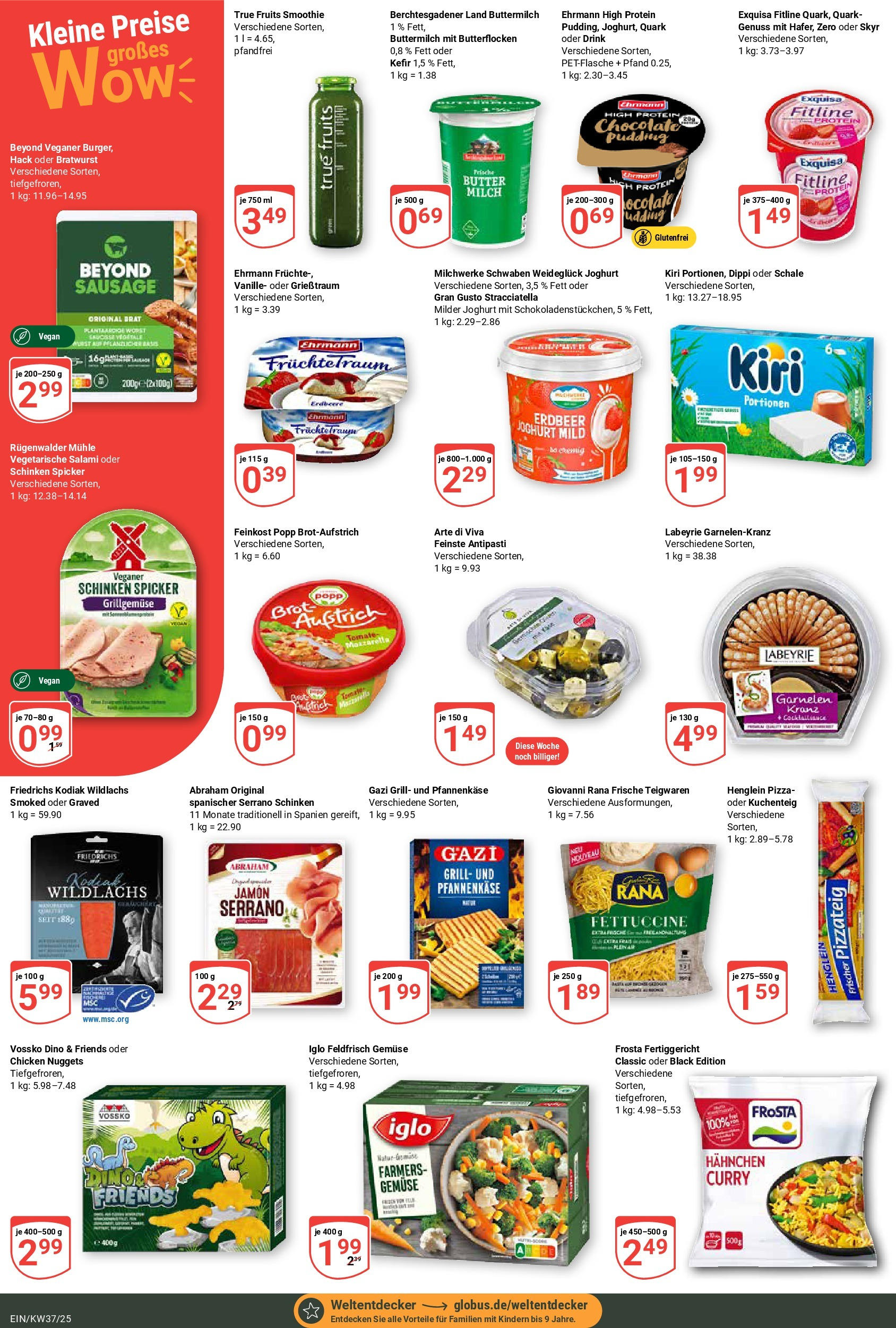 Globus prospekt Homburg-Einöd	 (ab 07.09.2025) » Angebote online | Seite: 5 | Produkte: Mühle, Milch, Gemüse, Salami
