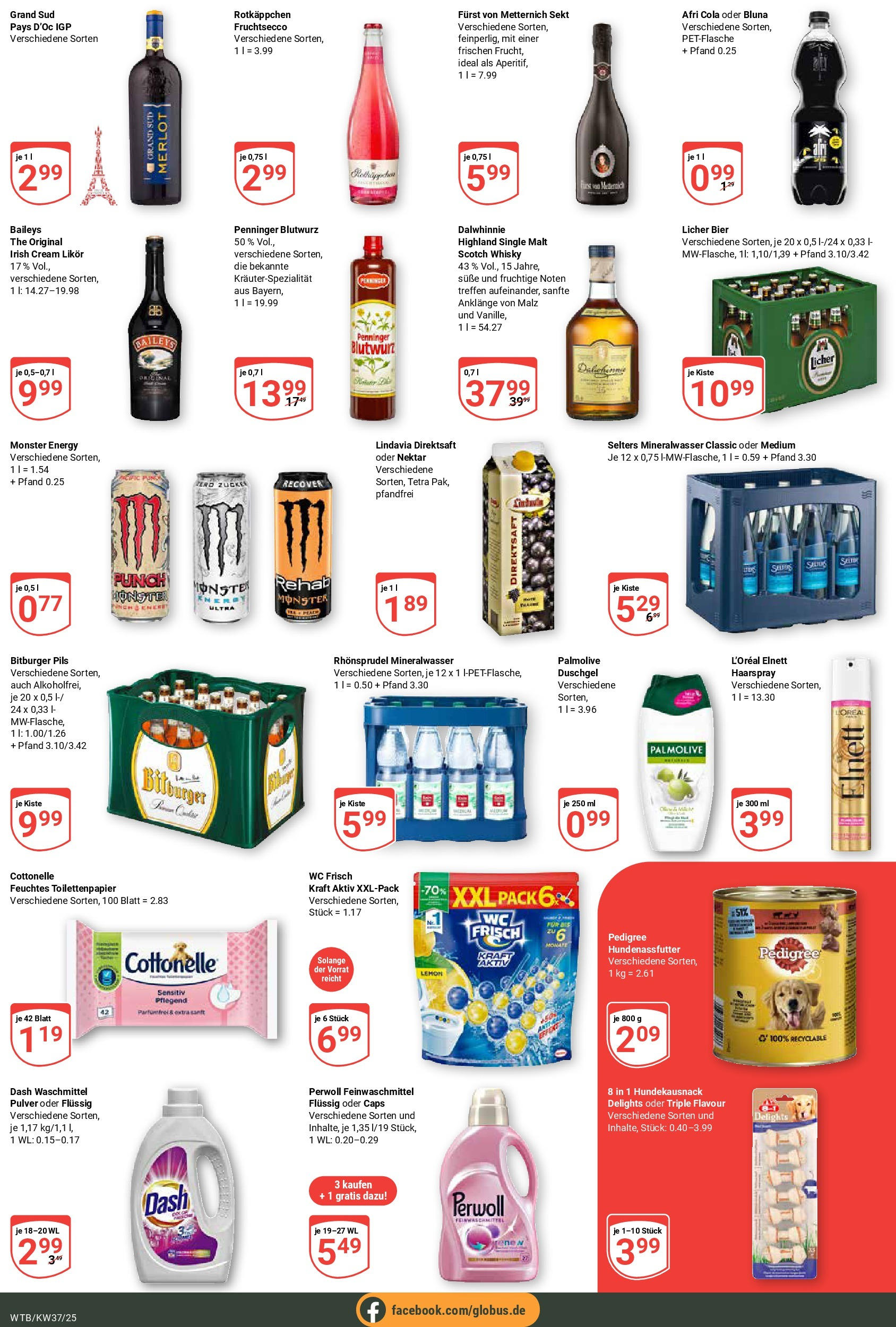 Globus prospekt Wächtersbach	 (ab 07.09.2025) » Angebote online | Seite: 5 | Produkte: Whisky, Duschgel, Baileys, Pedigree
