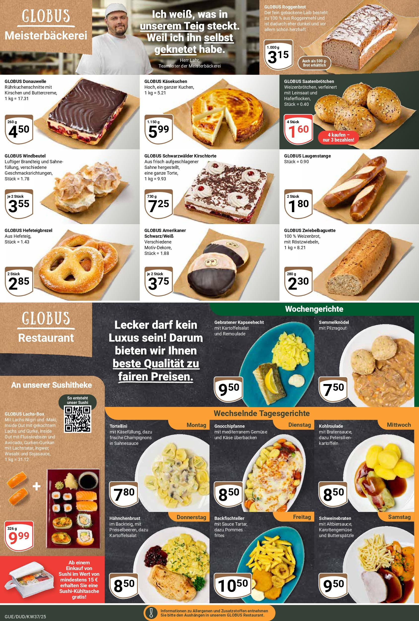 Globus prospekt Saarbrücken-Güdingen (ab 07.09.2025) » Angebote ab Montag | Seite: 9 | Produkte: Champignons, Kartoffeln, Brot, Hahnchenbrust Globus prospekt Saarbrücken-Güdingen (ab 07.09.2025) » Angebote online | Seite: 9 | Produkte: Champignons, Kartoffeln, Brot, Hahnchenbrust