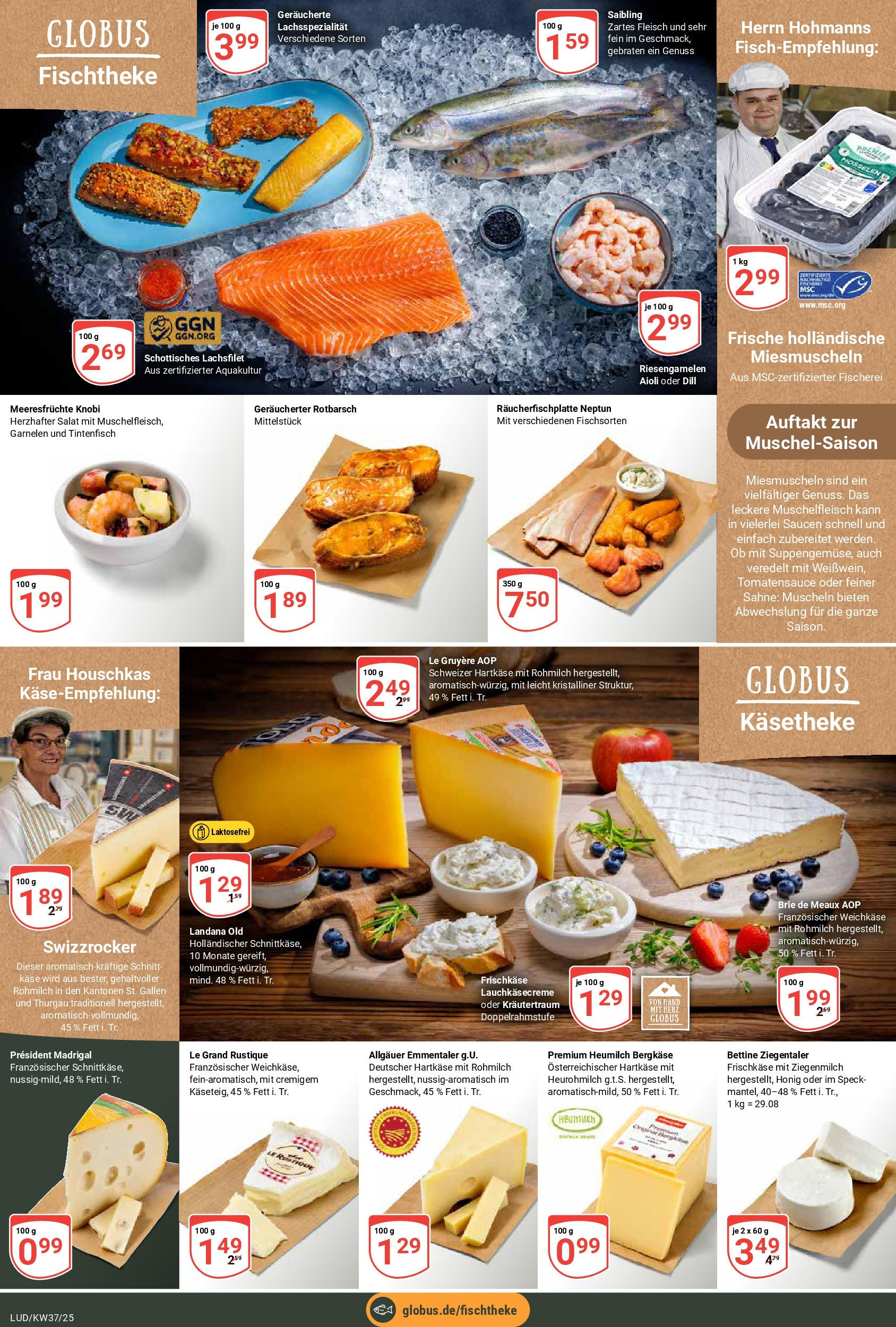 Globus prospekt Ludwigshafen-Oggersheim	 (ab 07.09.2025) » Angebote online | Seite: 9 | Produkte: Käse, Dill, Fleisch, Salat