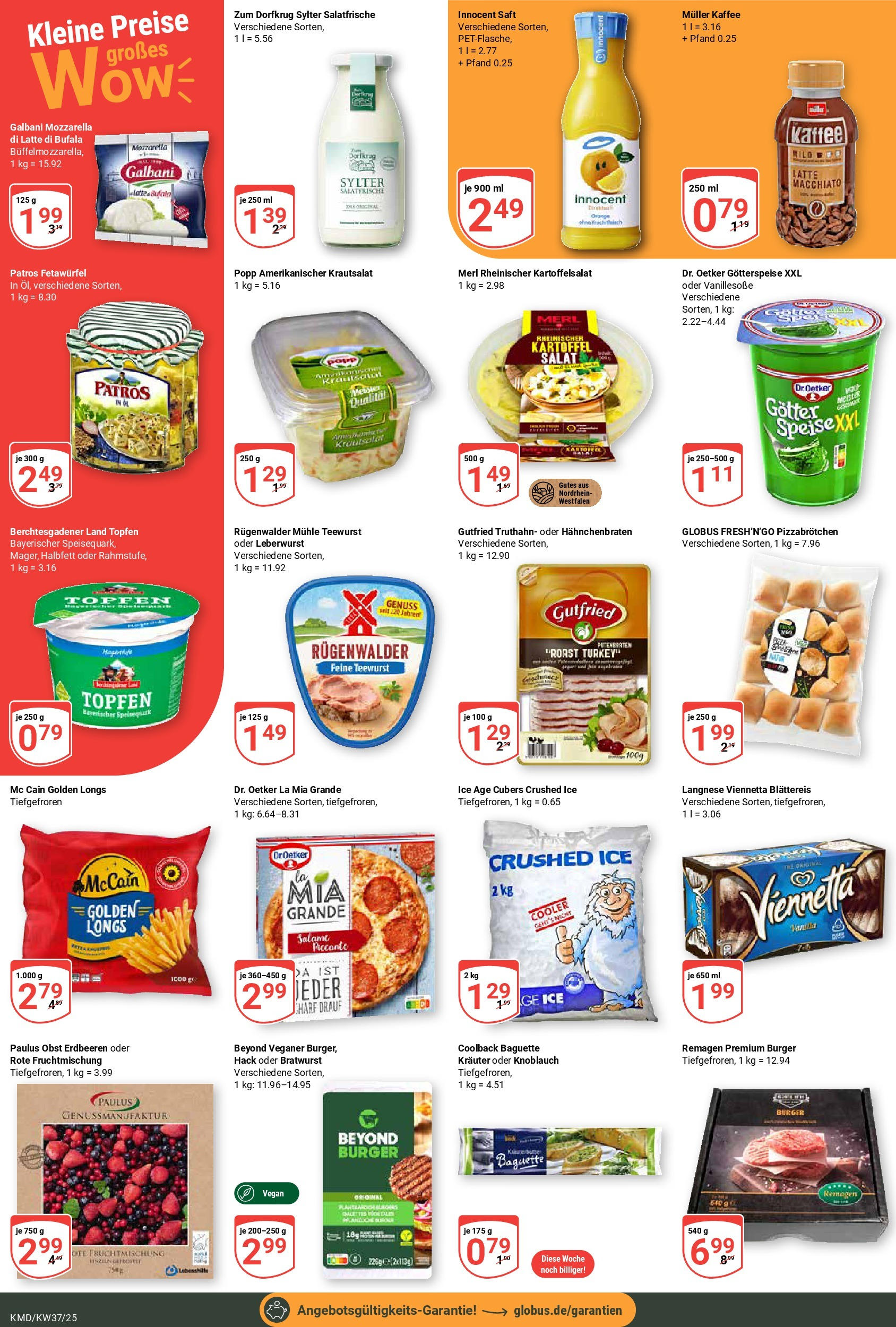 Globus prospekt Köln	 (ab 07.09.2025) » Angebote online | Seite: 4 | Produkte: Langnese, Burger, McCain, Saft