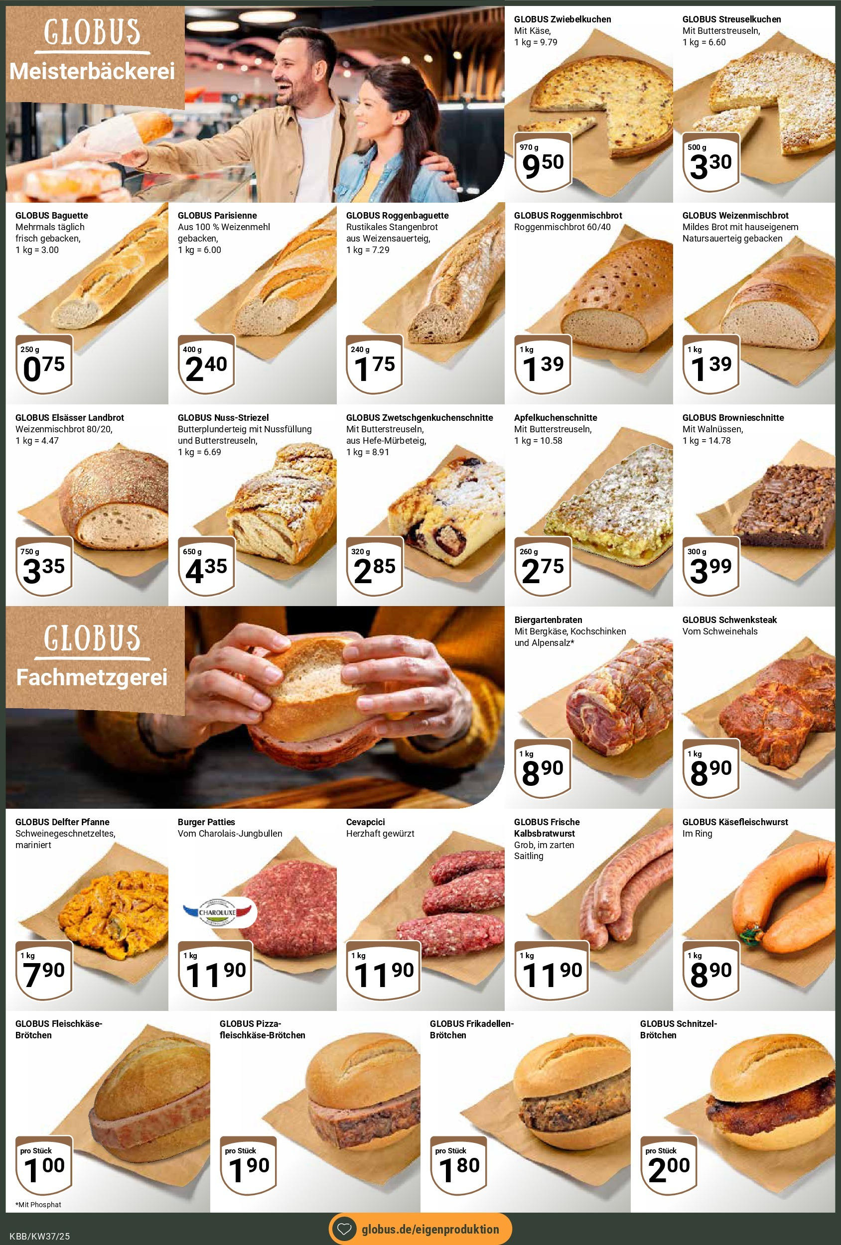 Globus prospekt Koblenz-Bubenheim (ab 07.09.2025) » Angebote ab Montag | Seite: 2 | Produkte: Baguette, Schnitzel, Brot, Pizza Globus prospekt Koblenz-Bubenheim (ab 07.09.2025) » Angebote online | Seite: 2 | Produkte: Baguette, Schnitzel, Brot, Pizza