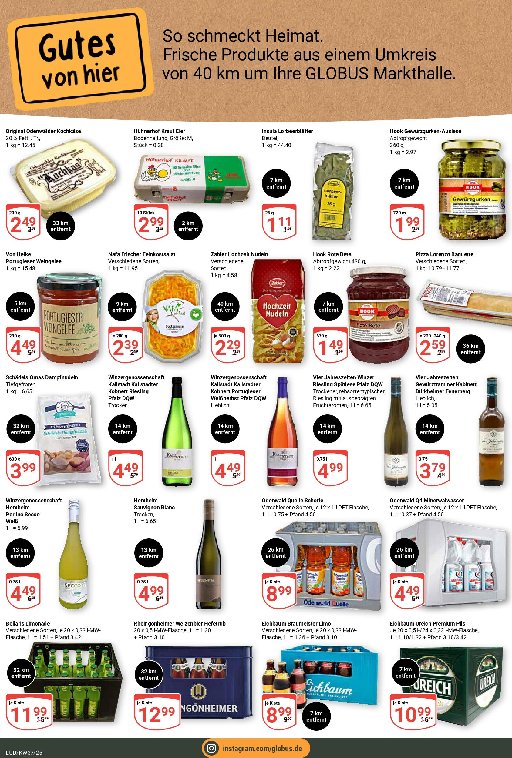 Globus prospekt Ludwigshafen-Oggersheim	 (ab 07.09.2025) » Angebote online | Seite: 14 | Produkte: Eier, Pils, Pizza, Nudeln