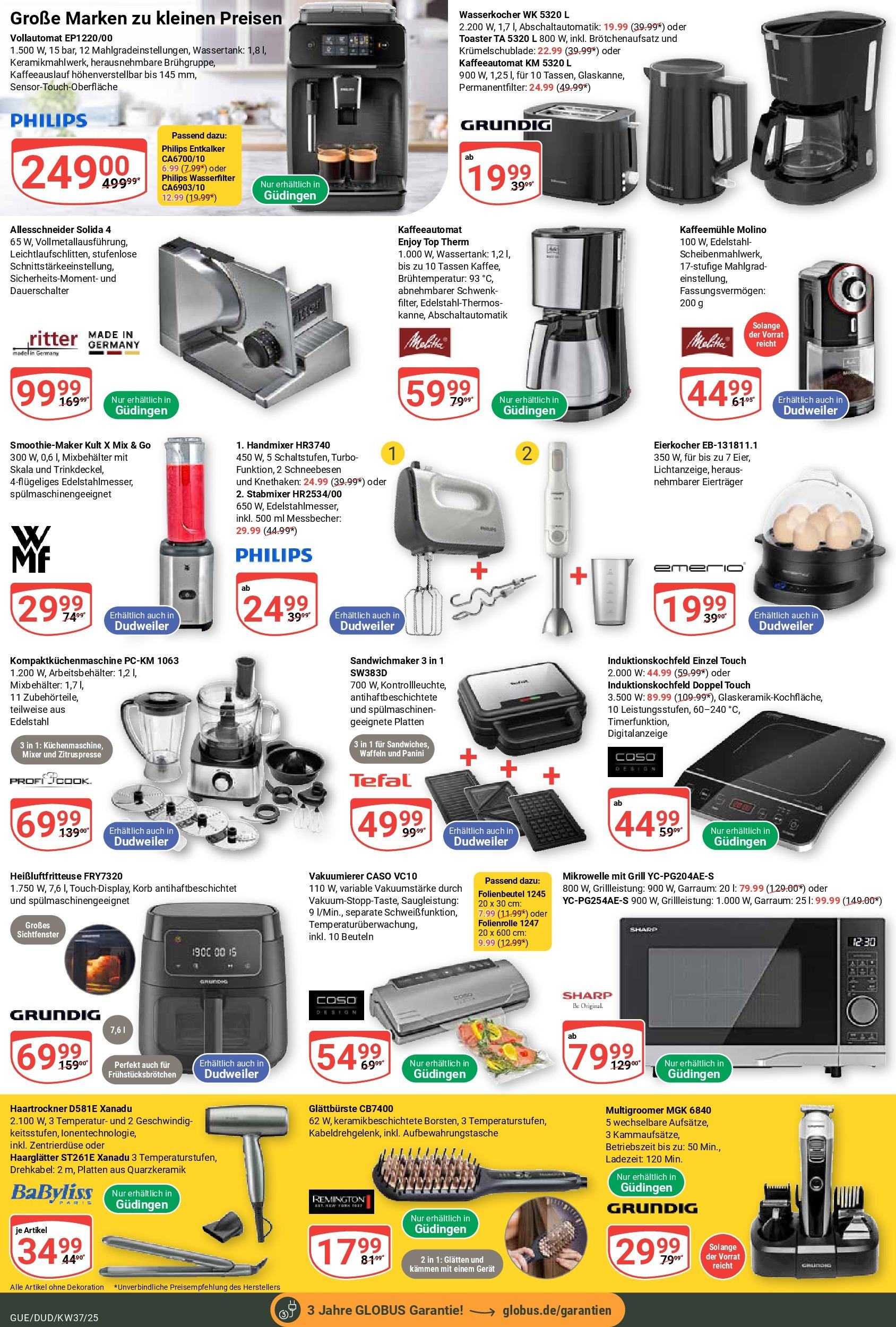 Globus prospekt Saarbrücken-Güdingen (ab 07.09.2025) » Angebote ab Montag | Seite: 27 | Produkte: Toaster, Vakuumierer, Eierkocher, Heißluftfritteuse Globus prospekt Saarbrücken-Güdingen (ab 07.09.2025) » Angebote online | Seite: 27 | Produkte: Toaster, Vakuumierer, Eierkocher, Heißluftfritteuse