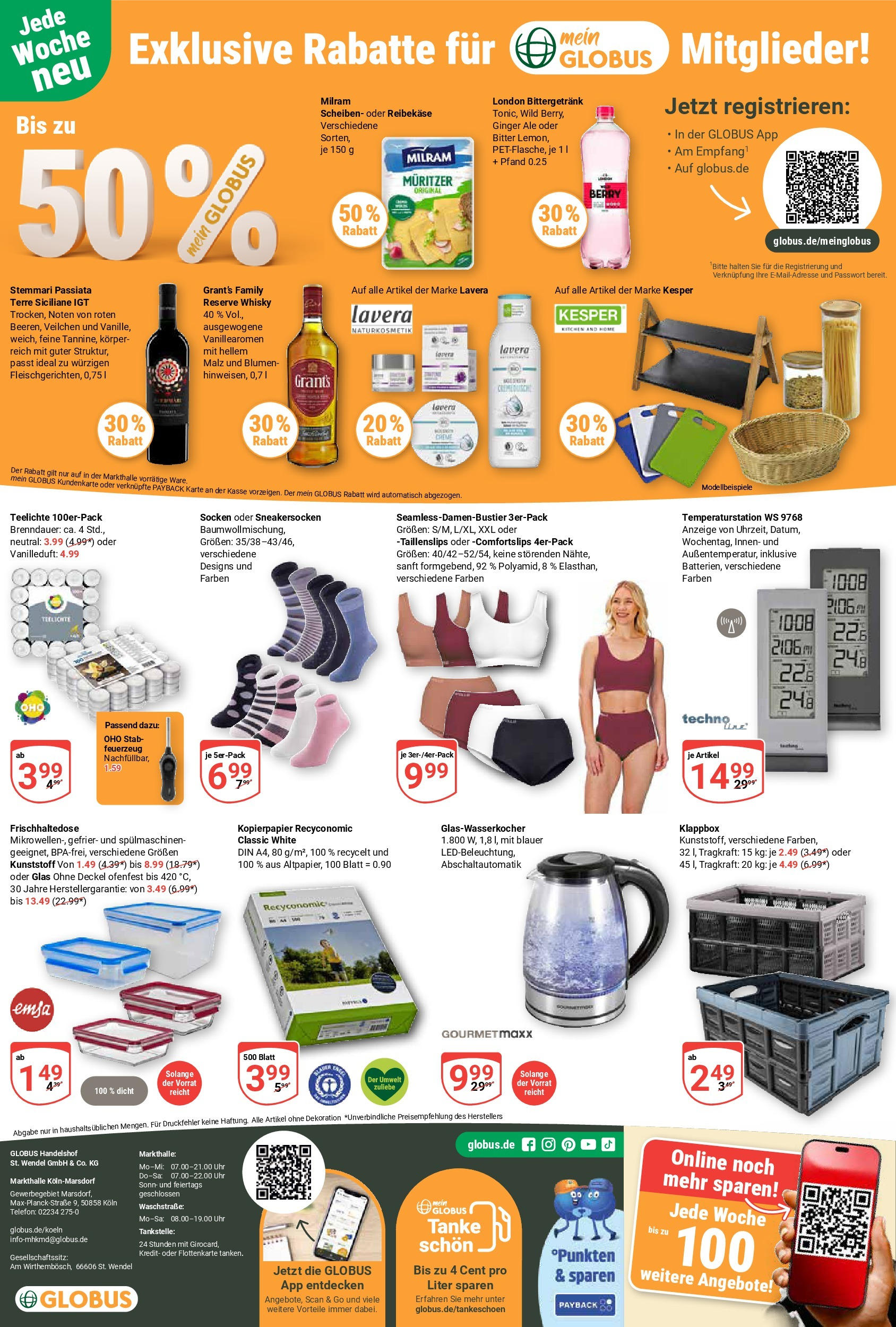 Globus prospekt Köln	 (ab 07.09.2025) » Angebote online | Seite: 24 | Produkte: Blumen, Reibekase, Telefon, Uhr