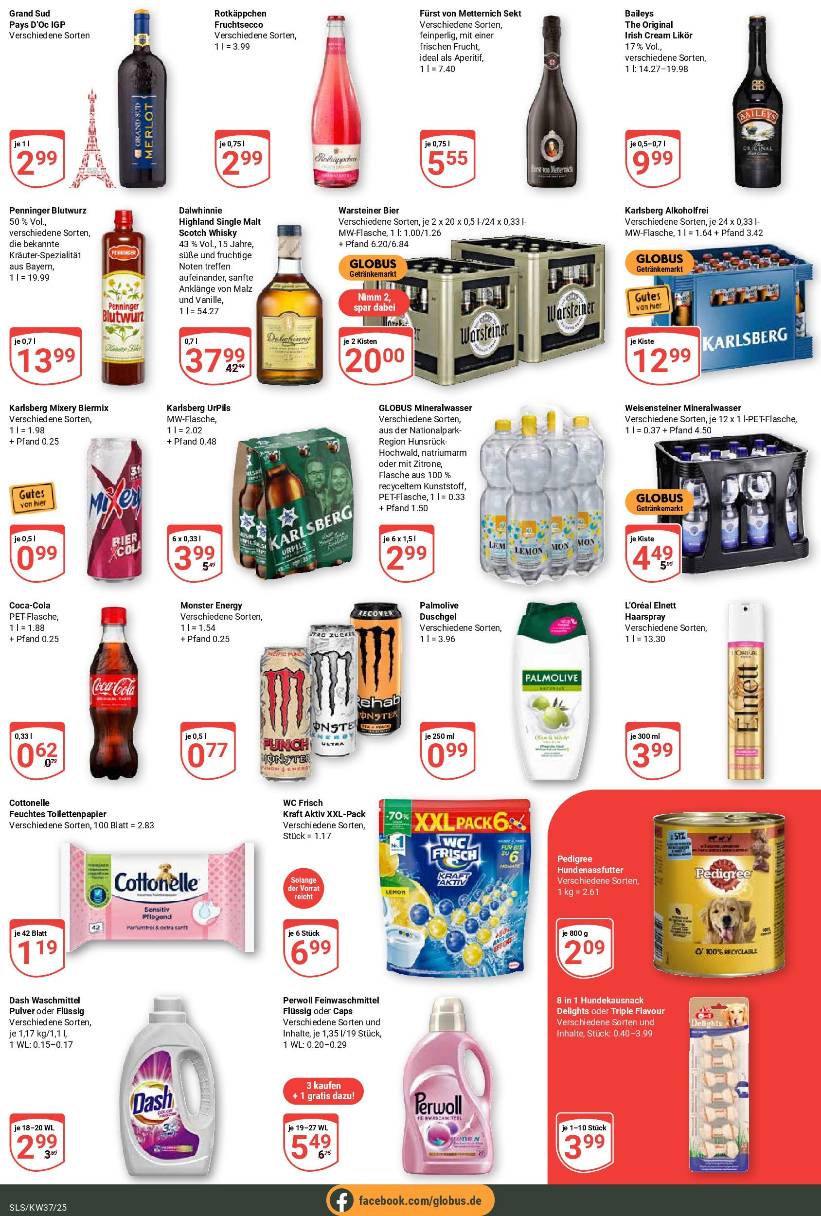 Globus prospekt Saarlouis (ab 07.09.2025) » Angebote ab Montag | Seite: 5 | Produkte: Perwoll, Haarspray, Zucker, Baileys Globus prospekt Saarlouis (ab 07.09.2025) » Angebote online | Seite: 5 | Produkte: Perwoll, Haarspray, Zucker, Baileys