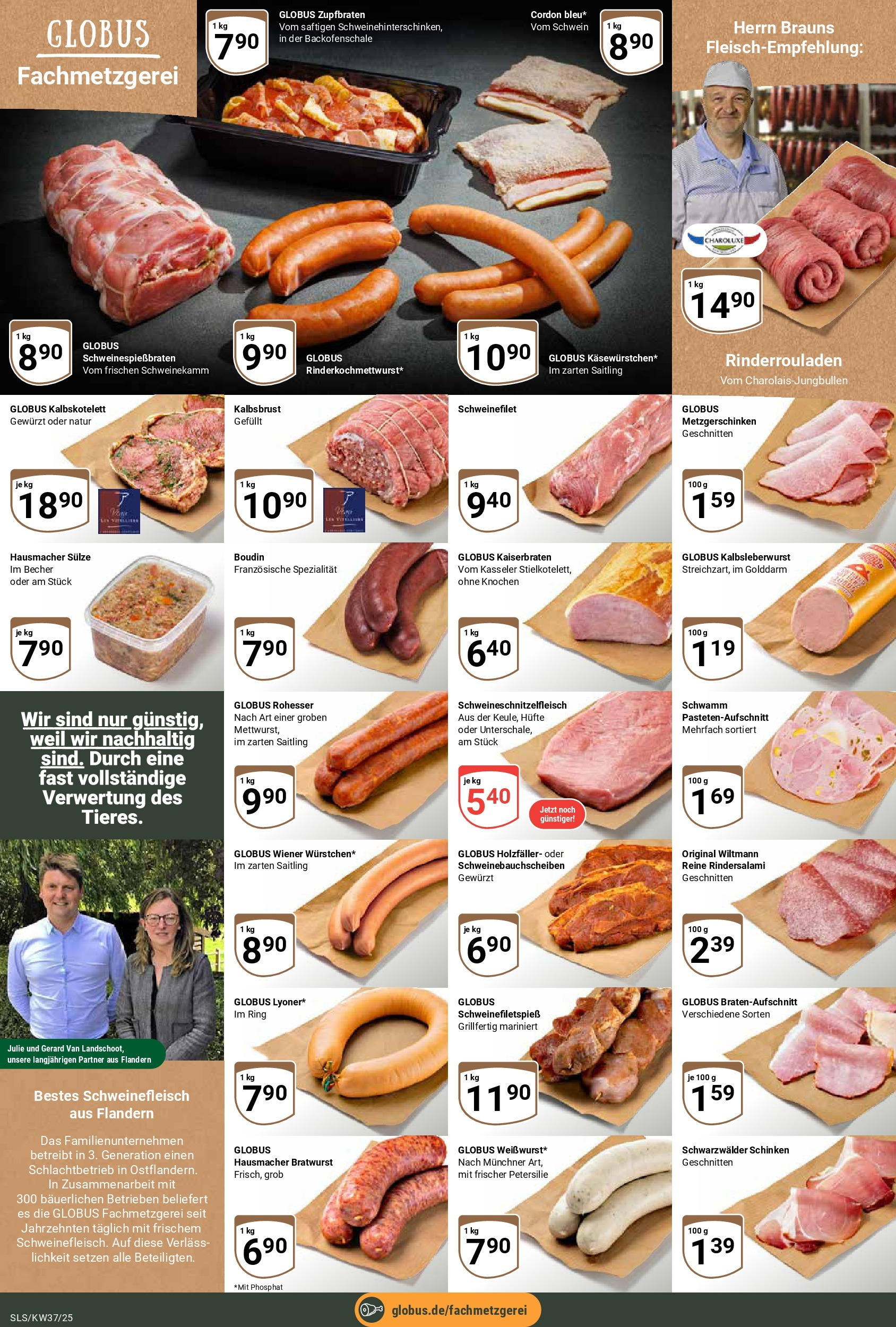 Globus prospekt Saarlouis (ab 07.09.2025) » Angebote ab Montag | Seite: 10 | Produkte: Rinderrouladen, Petersilie, Schinken, Schweinefleisch Globus prospekt Saarlouis (ab 07.09.2025) » Angebote online | Seite: 10 | Produkte: Rinderrouladen, Petersilie, Schinken, Schweinefleisch
