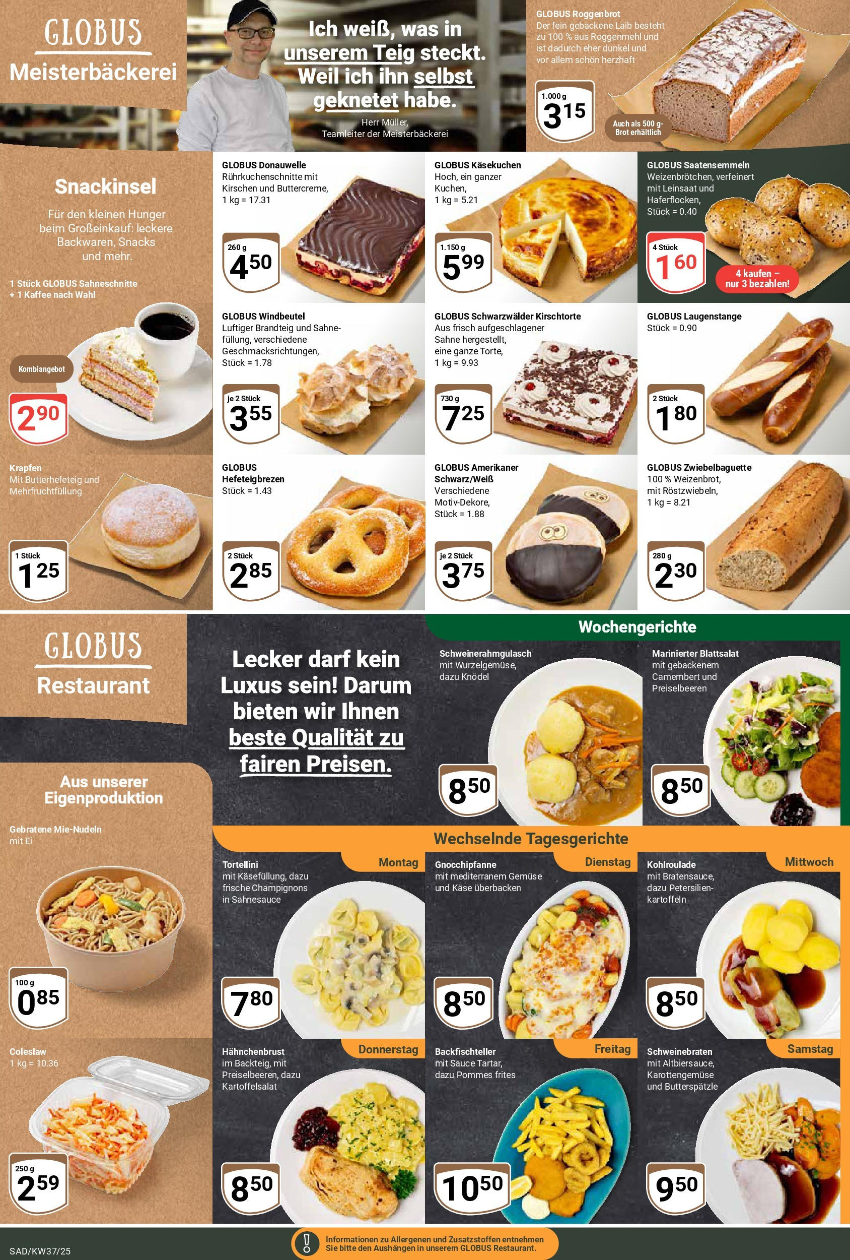 Globus prospekt Schwandorf (ab 07.09.2025) » Angebote ab Montag | Seite: 9 | Produkte: Kaffee, Pommes frites, Champignons, Sahne Globus prospekt Schwandorf (ab 07.09.2025) » Angebote online | Seite: 9 | Produkte: Kaffee, Pommes frites, Champignons, Sahne