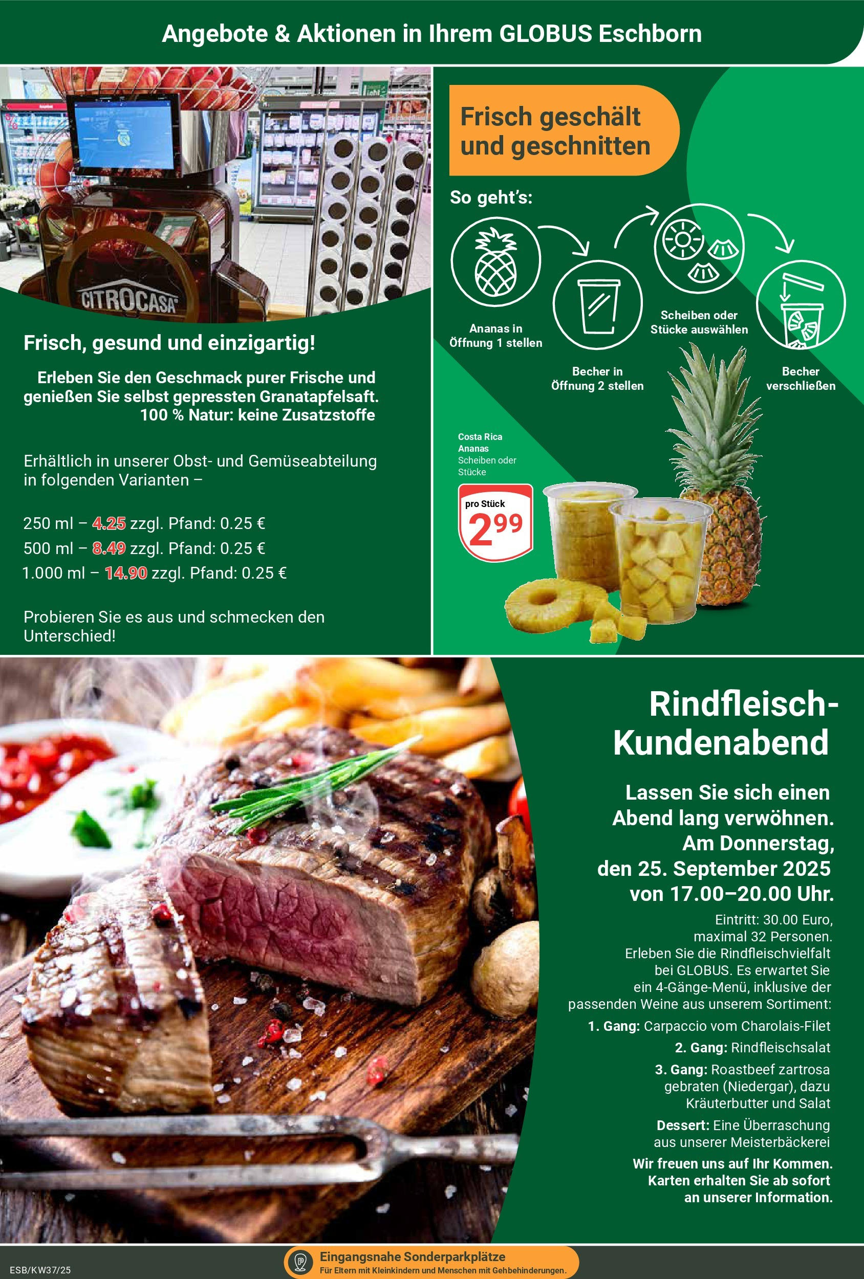 Globus prospekt Eschborn (ab 07.09.2025) » Angebote ab Montag | Seite: 7 | Produkte: Kräuterbutter, Roastbeef, Obst, Salat Globus prospekt Eschborn (ab 07.09.2025) » Angebote online | Seite: 7 | Produkte: Kräuterbutter, Roastbeef, Obst, Salat