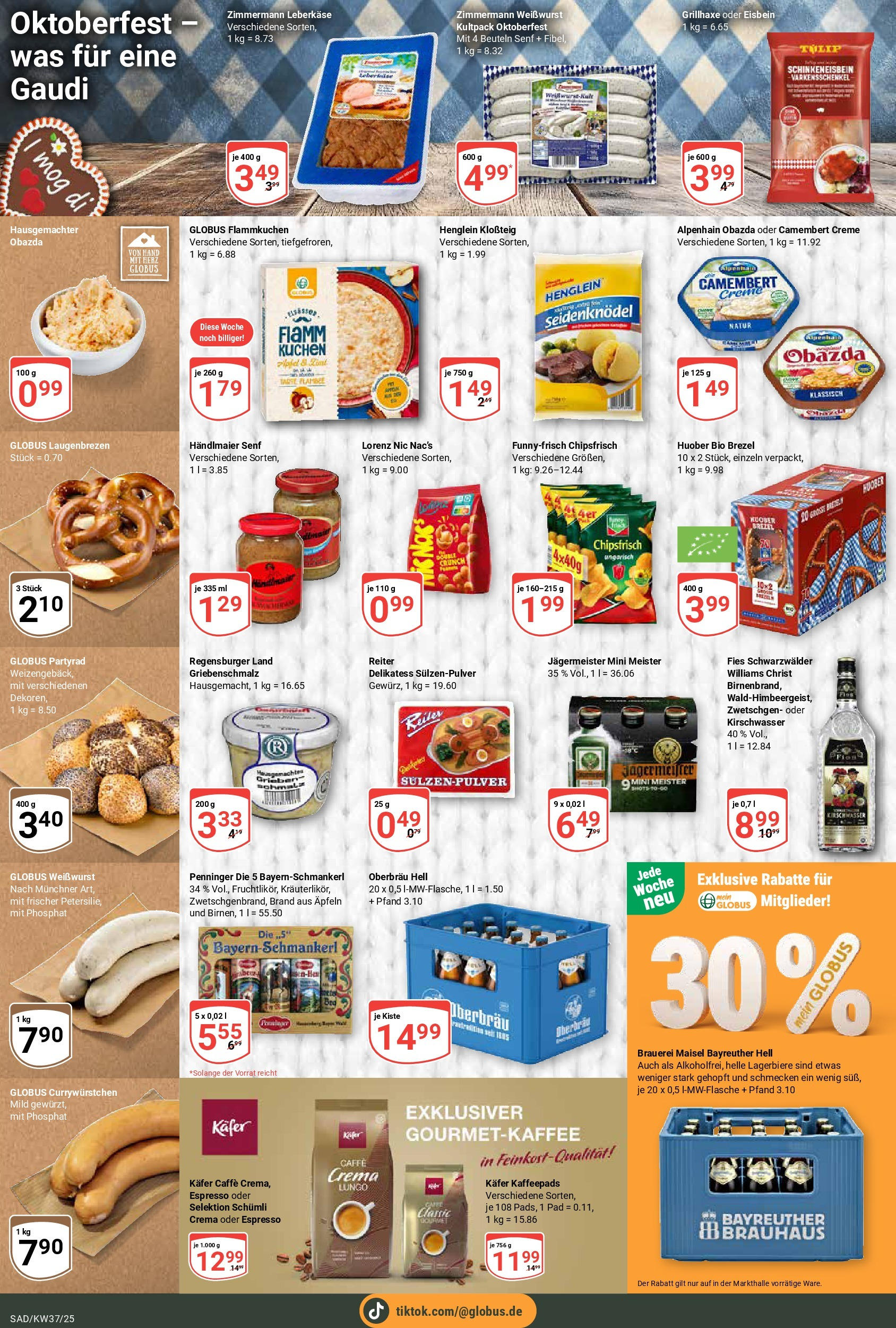 Globus prospekt Schwandorf (ab 07.09.2025) » Angebote ab Montag | Seite: 23 | Produkte: Weißwurst, Creme, Jägermeister, Leberkase Globus prospekt Schwandorf (ab 07.09.2025) » Angebote online | Seite: 23 | Produkte: Weißwurst, Creme, Jägermeister, Leberkase