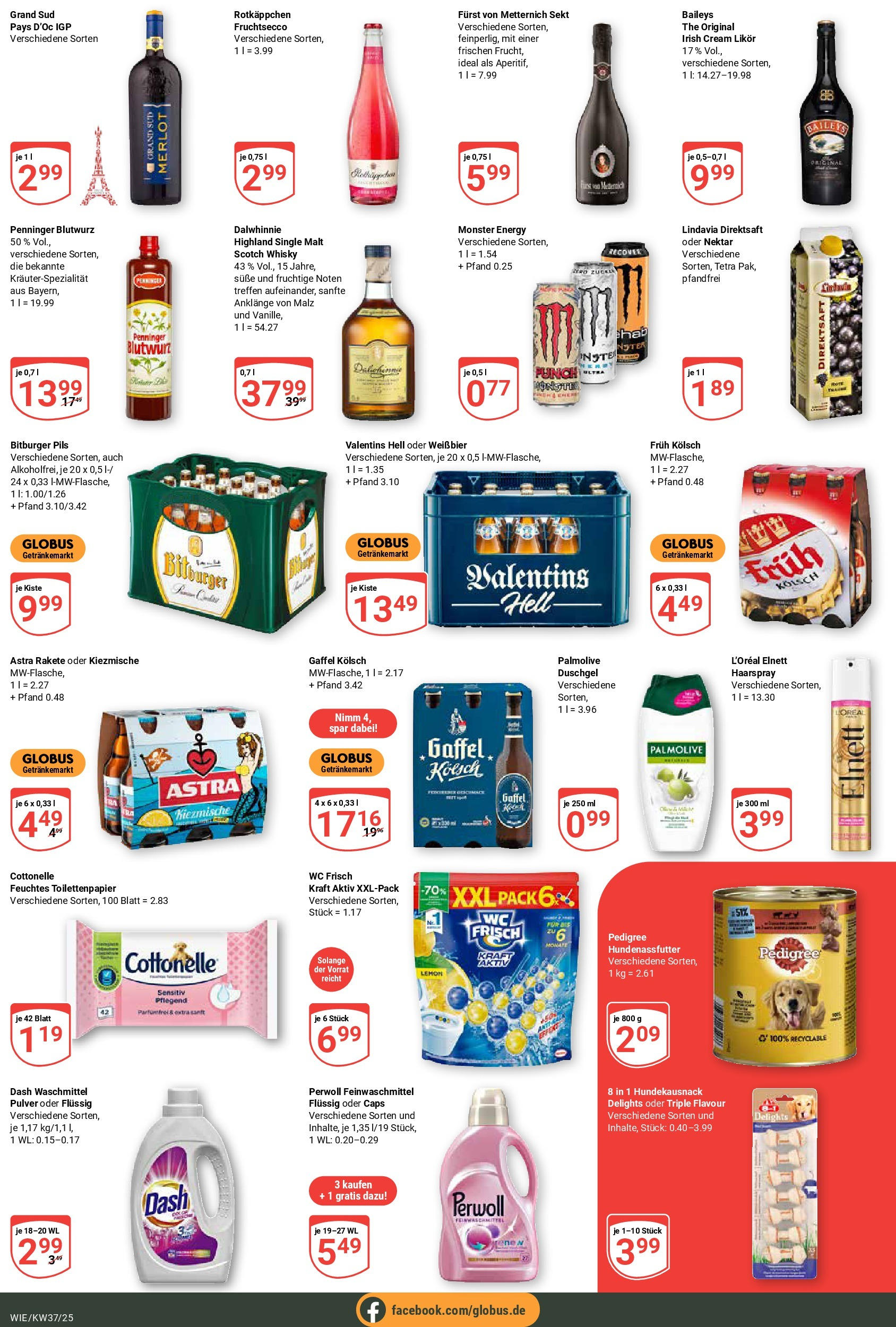 Globus prospekt Waghäusel	 (ab 07.09.2025) » Angebote online | Seite: 9 | Produkte: Astra rakete, Energy, Fruchtsecco, Waschmittel