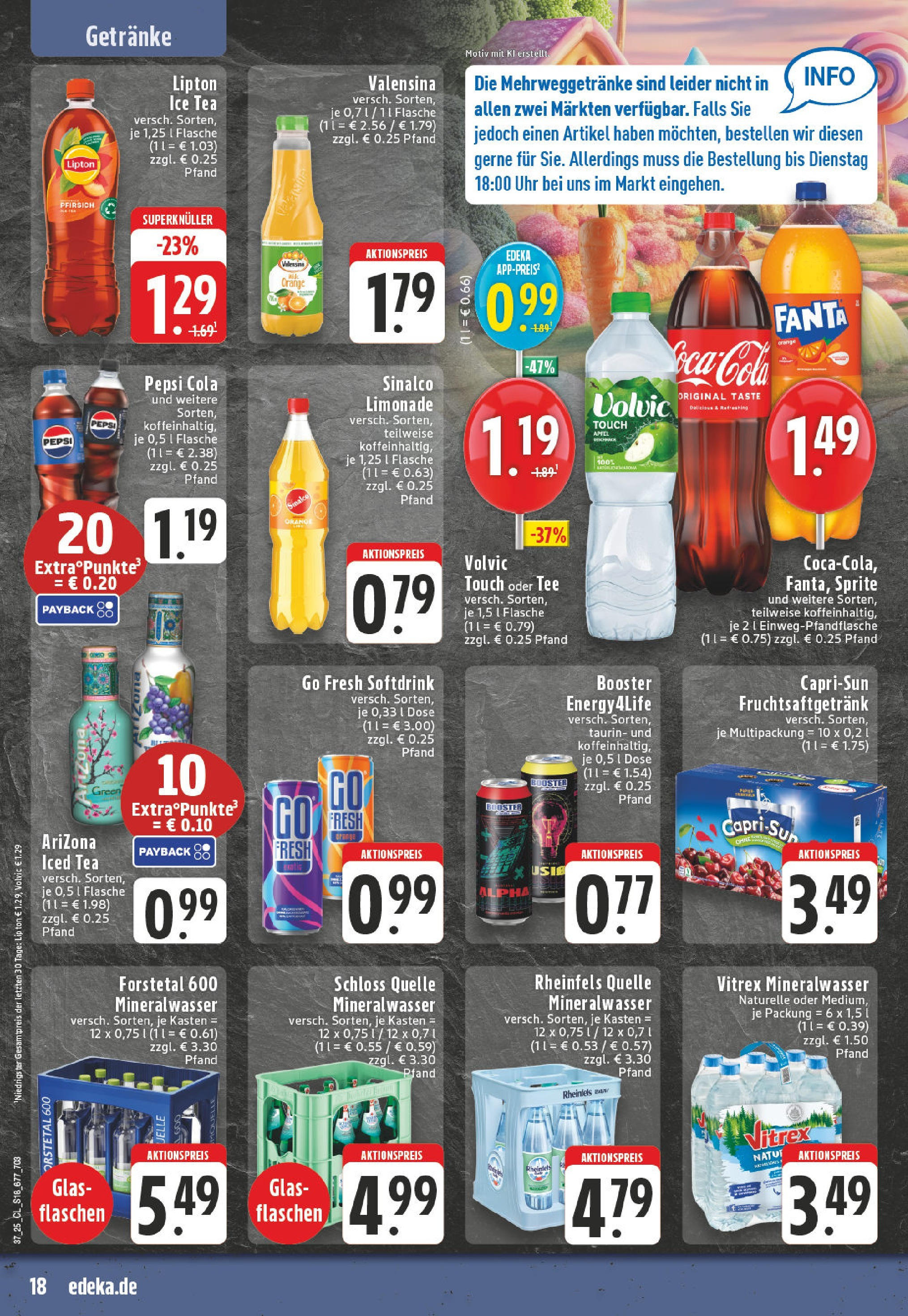 Edeka prospekt Ascheberg-Herbern	 (ab 07.09.2025) » Angebote Online | Seite: 18 | Produkte: Fanta, Äpfel, Limonade, Tee