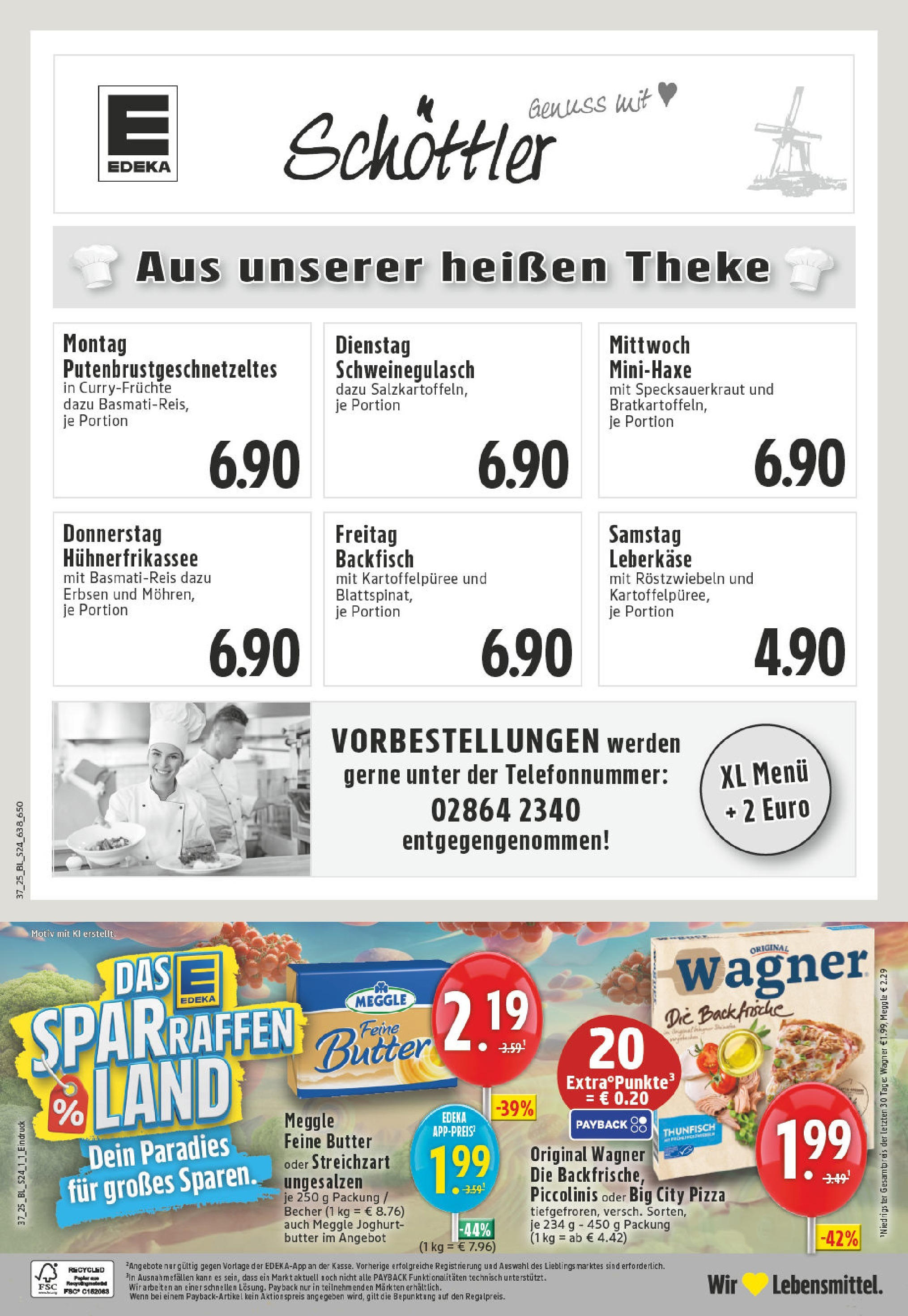 Edeka prospekt Reken - Maria Veen	 (ab 07.09.2025) » Angebote Online | Seite: 24 | Produkte: Schweinegulasch, Butter, Thunfisch, Leberkase
