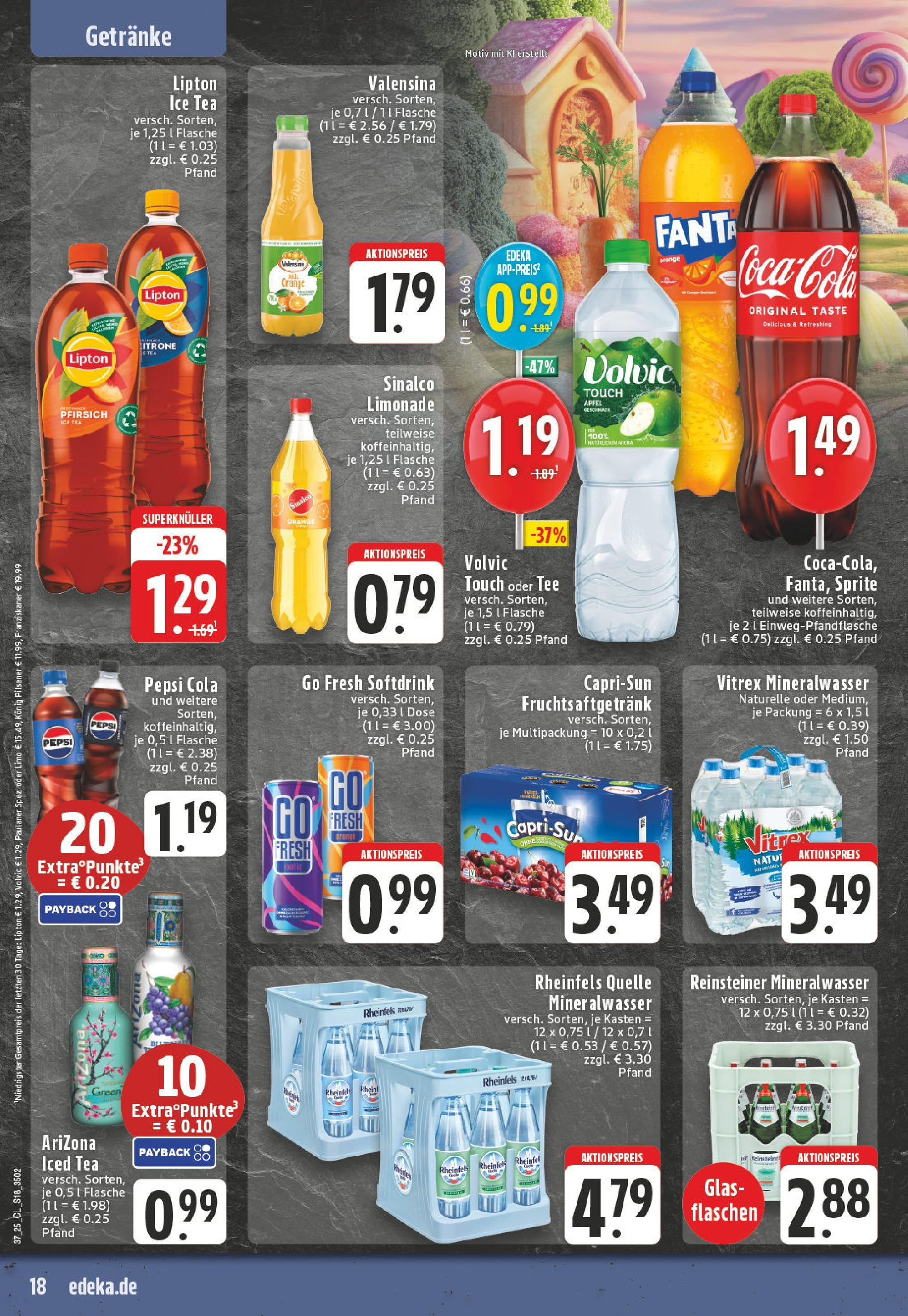 Edeka prospekt Leverkusen (ab 07.09.2025) » Angebote Online | Seite: 18 | Produkte: Sprite, Äpfel, Pfirsich, Rheinfels quelle Edeka prospekt Leverkusen (ab 07.09.2025) » Angebote Online | Seite: 18 | Produkte: Sprite, Äpfel, Pfirsich, Rheinfels quelle