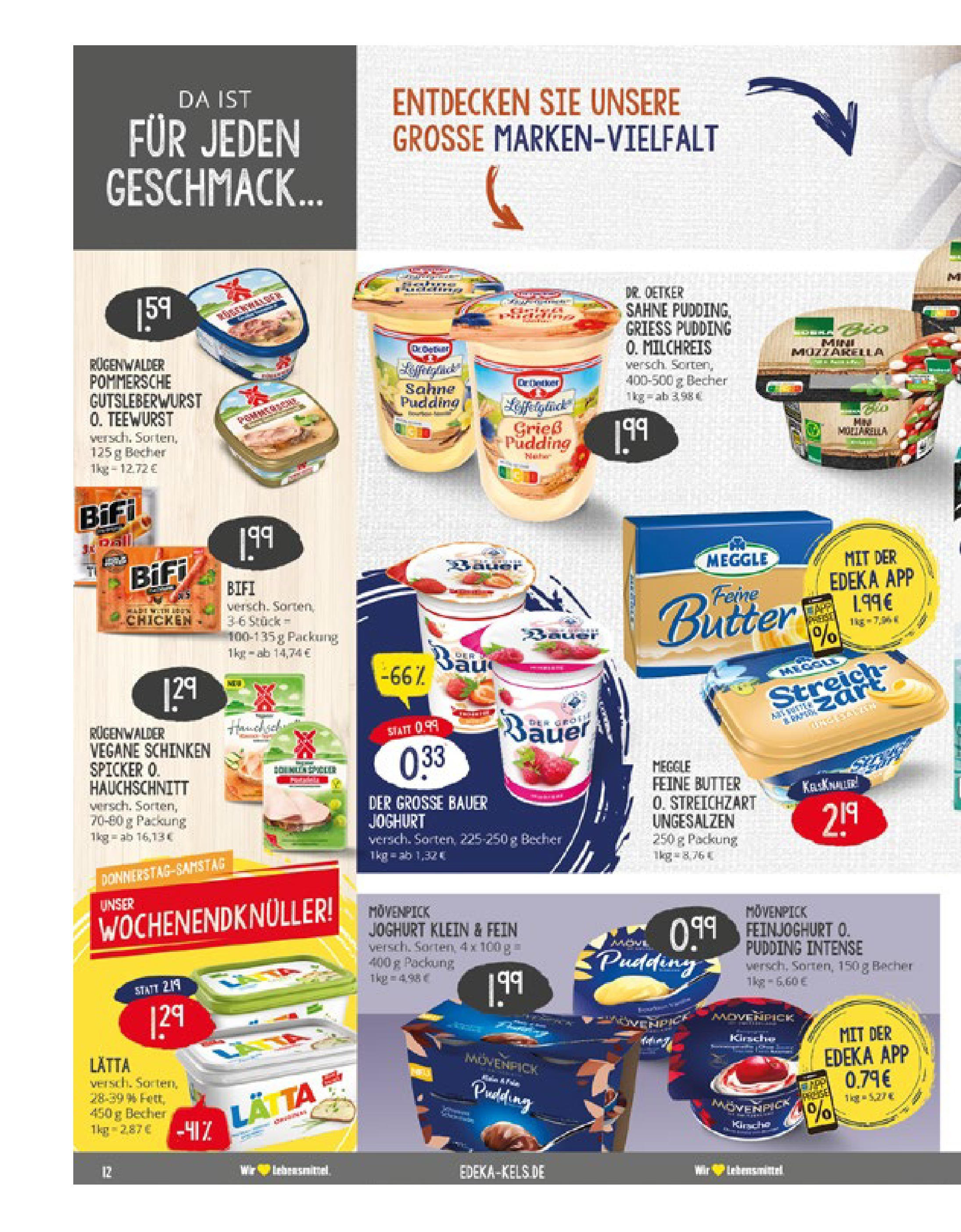 Edeka prospekt Ratingen-Ost (ab 07.09.2025) » Angebote Online | Seite: 12 | Produkte: Butter, Bauer joghurt, Bifi, Schinken Edeka prospekt Ratingen-Ost (ab 07.09.2025) » Angebote Online | Seite: 12 | Produkte: Butter, Bauer joghurt, Bifi, Schinken