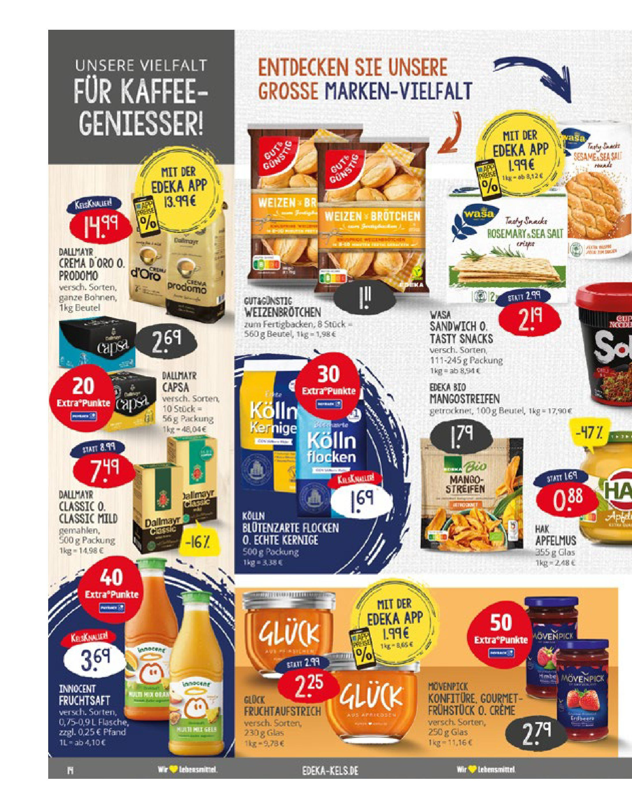 Edeka prospekt Ratingen-Ost (ab 07.09.2025) » Angebote Online | Seite: 14 | Produkte: Kaffee, Apple, Mango, Flocken Edeka prospekt Ratingen-Ost (ab 07.09.2025) » Angebote Online | Seite: 14 | Produkte: Kaffee, Apple, Mango, Flocken