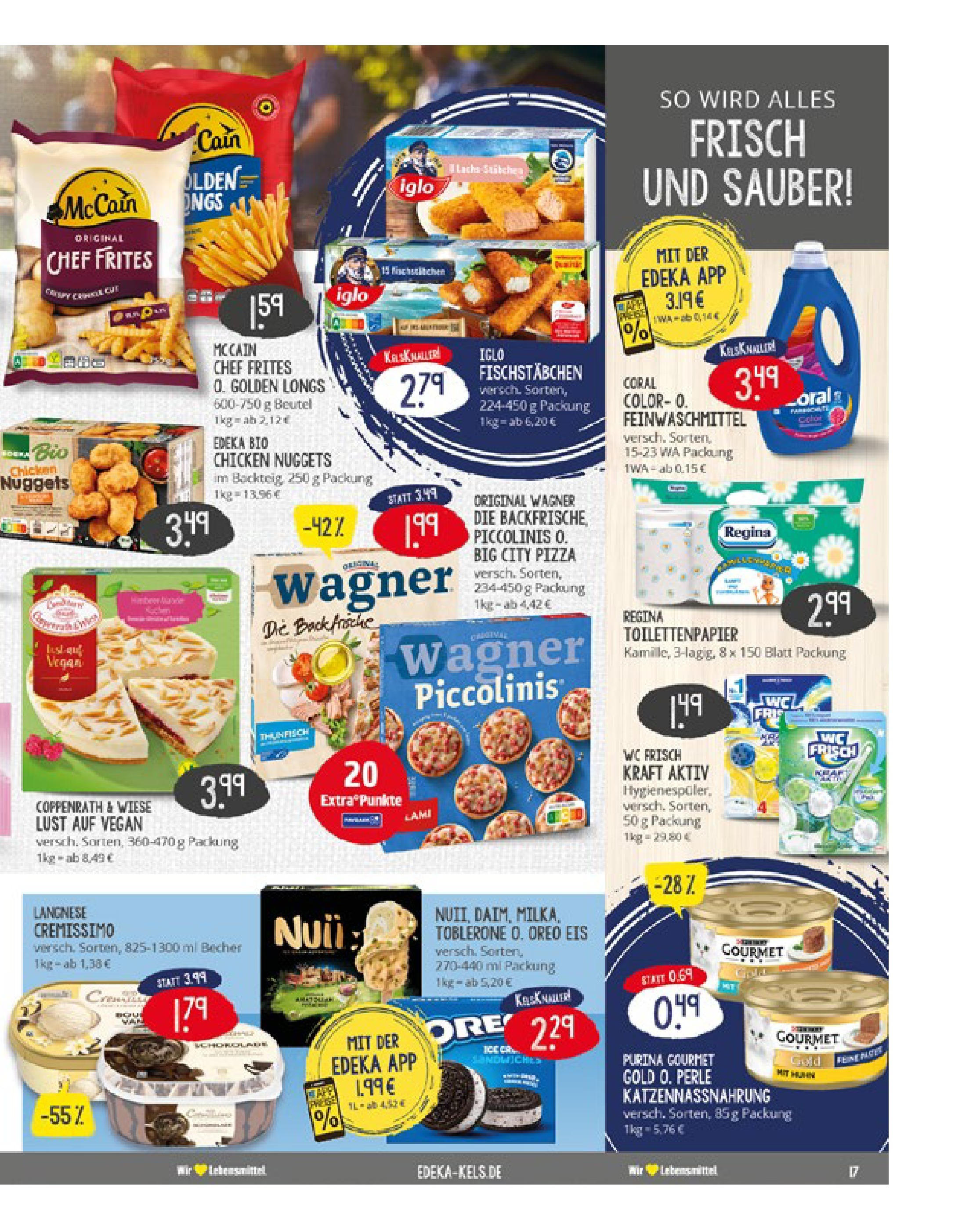 Edeka prospekt Ratingen-Ost (ab 07.09.2025) » Angebote Online | Seite: 17 | Produkte: Iglo, Piccolinis, Pizza, Eis Edeka prospekt Ratingen-Ost (ab 07.09.2025) » Angebote Online | Seite: 17 | Produkte: Iglo, Piccolinis, Pizza, Eis