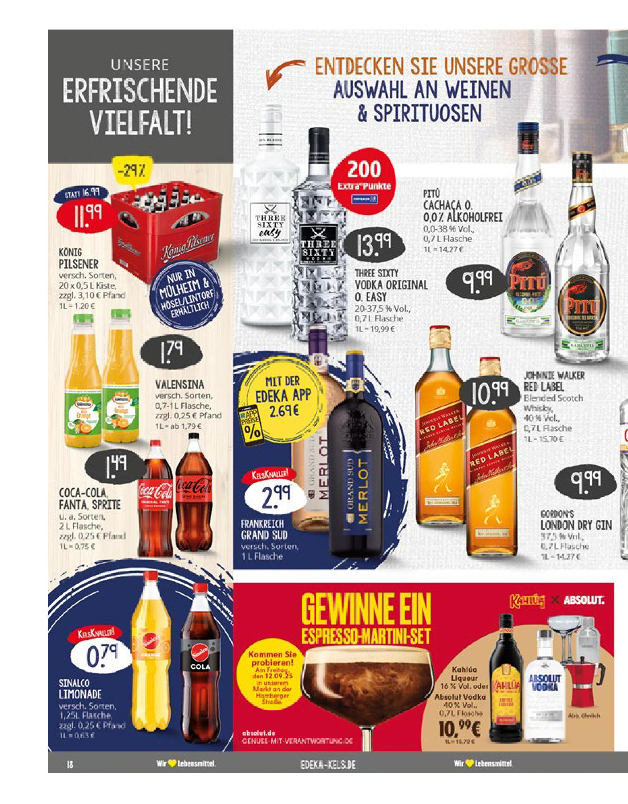 Edeka prospekt Ratingen-Ost (ab 07.09.2025) » Angebote Online | Seite: 18 | Produkte: Sinalco, Limonade, Grand sud, Vodka Edeka prospekt Ratingen-Ost (ab 07.09.2025) » Angebote Online | Seite: 18 | Produkte: Sinalco, Limonade, Grand sud, Vodka