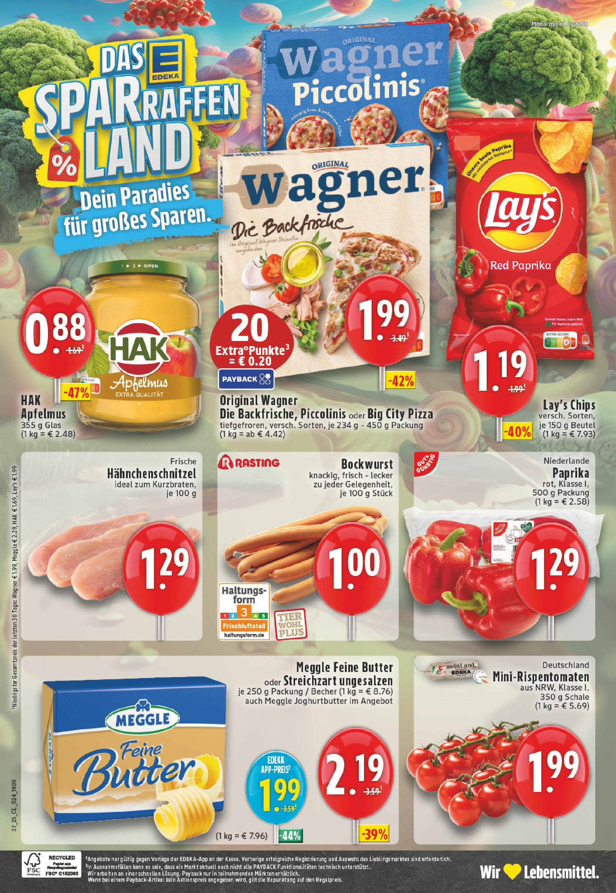 Edeka prospekt Borgholzhausen	 (ab 07.09.2025) » Angebote Online | Seite: 24 | Produkte: Bockwurst, Paprika, Piccolinis, Chips
