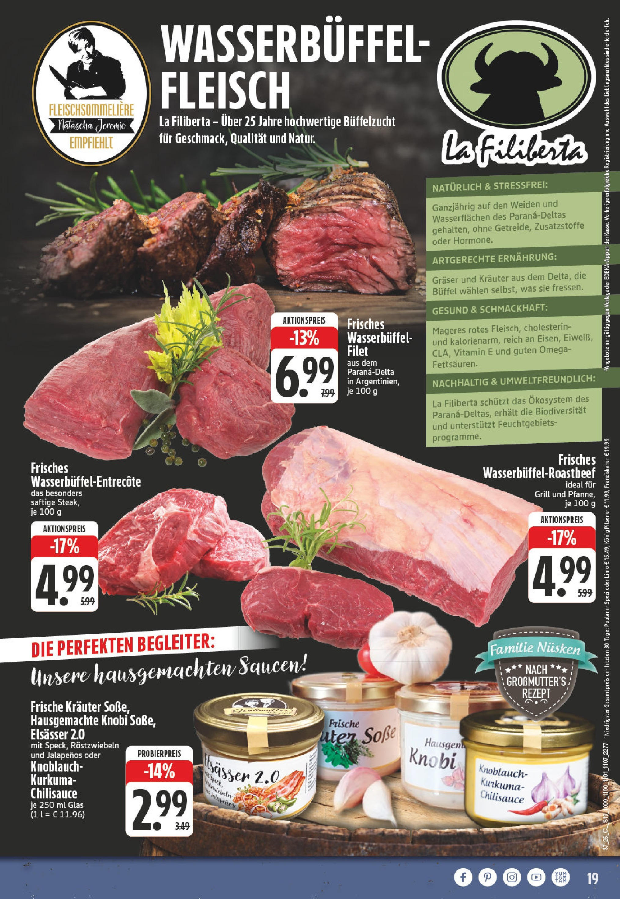 Edeka prospekt Waltrop (ab 07.09.2025) » Angebote Online | Seite: 19 | Produkte: Grill, Entrecote, Roastbeef, Soße Edeka prospekt Waltrop (ab 07.09.2025) » Angebote Online | Seite: 19 | Produkte: Grill, Entrecote, Roastbeef, Soße