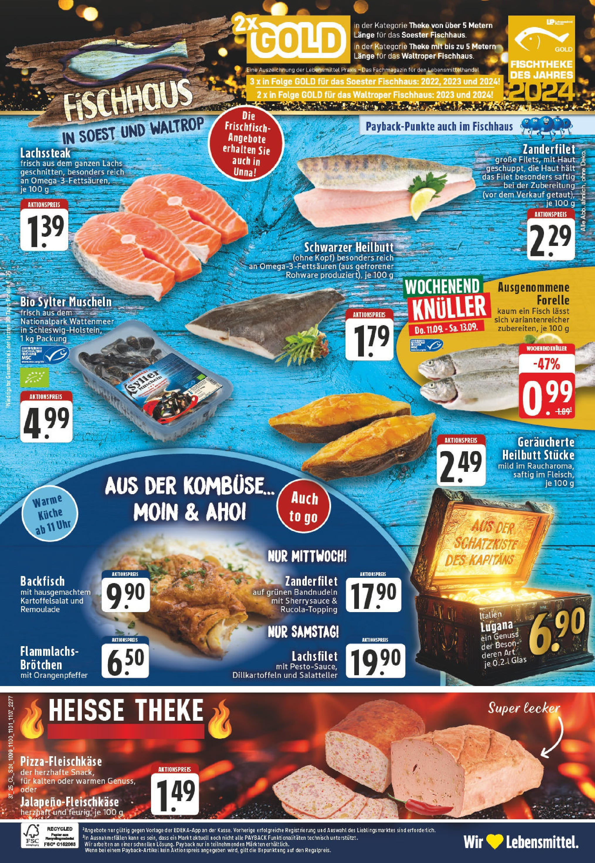 Edeka prospekt Waltrop (ab 07.09.2025) » Angebote Online | Seite: 24 | Produkte: Theke, Küche, Lachs, Uhr Edeka prospekt Waltrop (ab 07.09.2025) » Angebote Online | Seite: 24 | Produkte: Theke, Küche, Lachs, Uhr