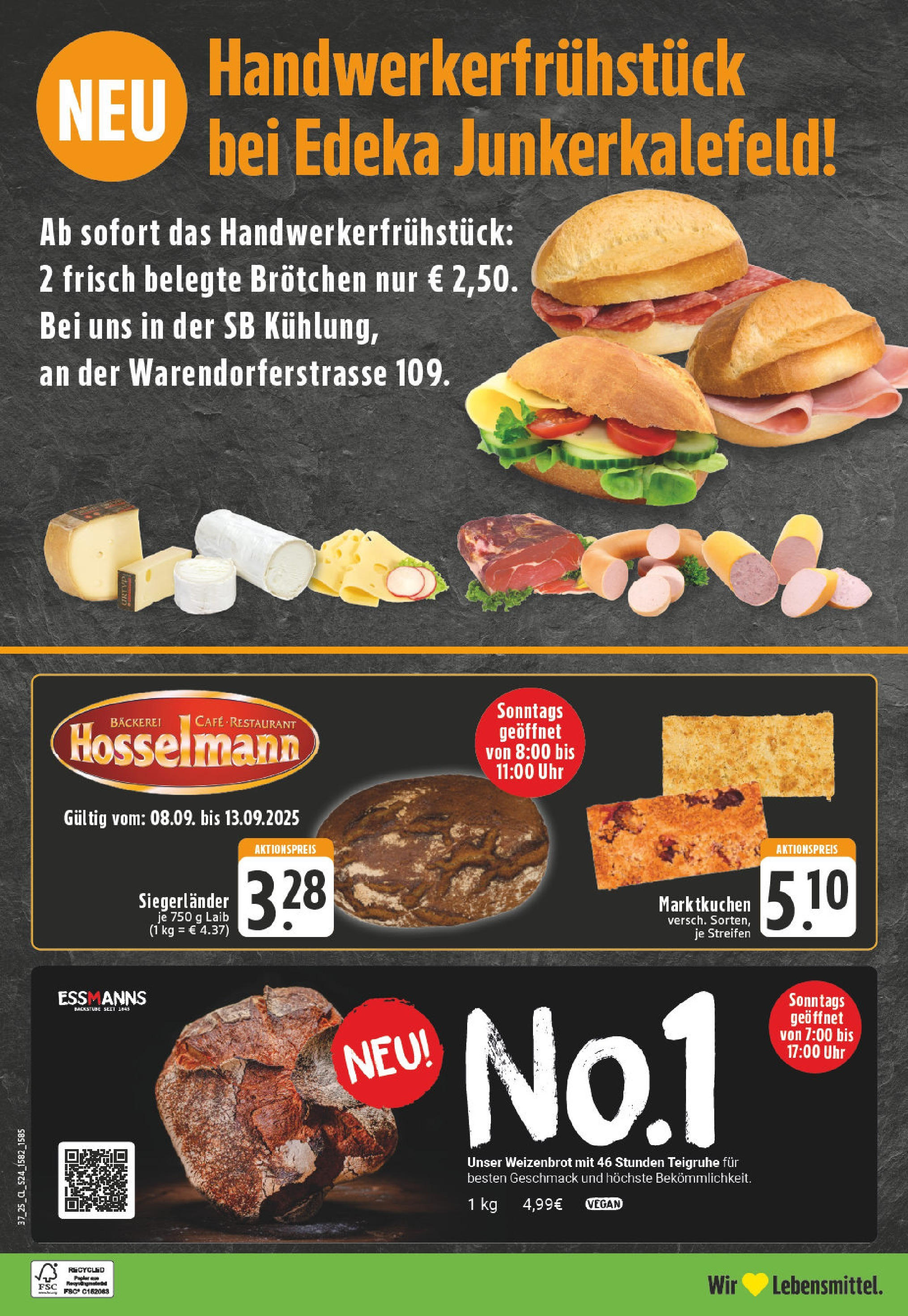 Edeka prospekt Oelde	 (ab 07.09.2025) » Angebote Online | Seite: 24 | Produkte: Bäckerei, Uhr