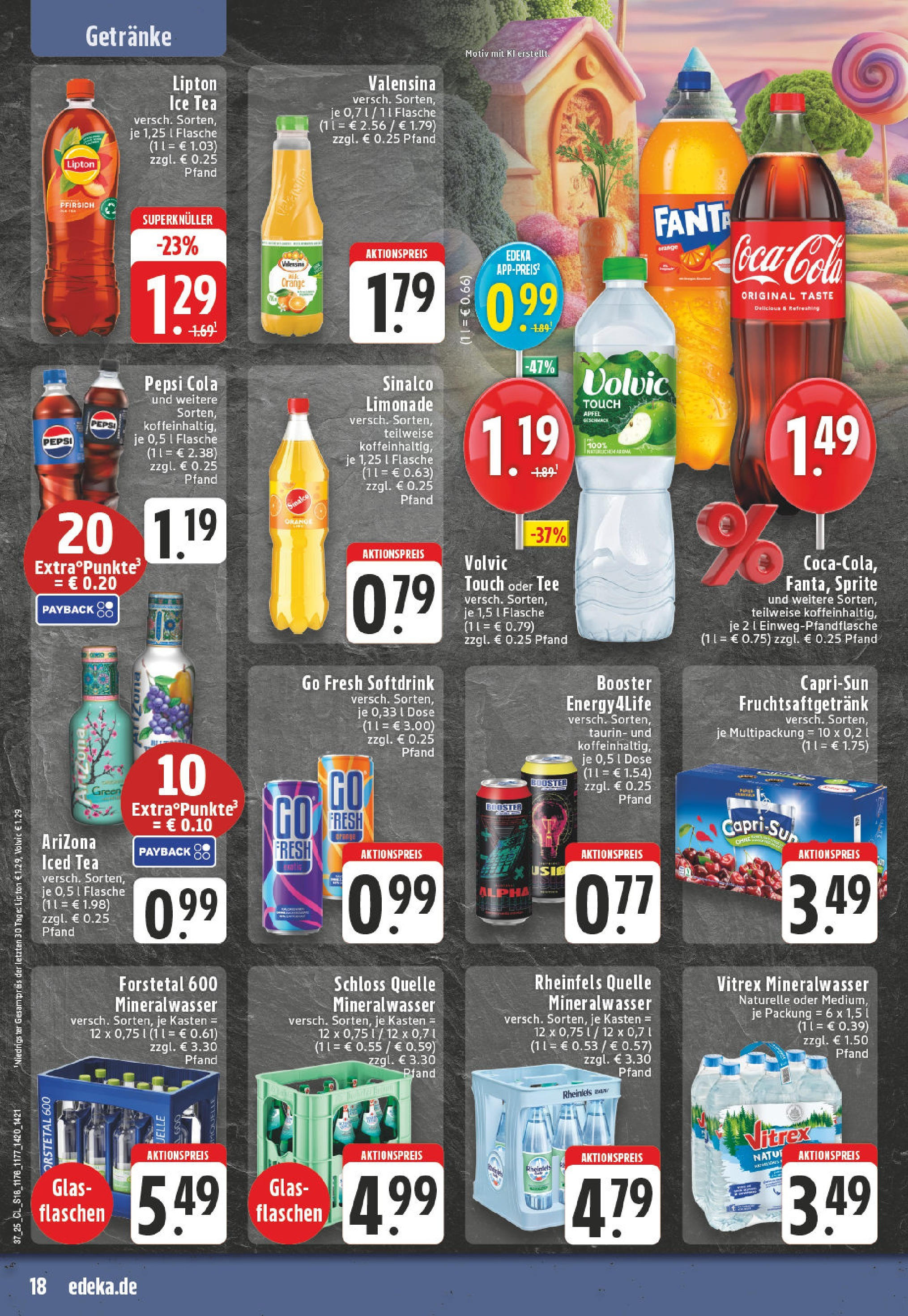 Edeka prospekt Bönen (ab 07.09.2025) » Angebote Online | Seite: 18 | Produkte: Sprite, Energy, Tee, Volvic Edeka prospekt Bönen (ab 07.09.2025) » Angebote Online | Seite: 18 | Produkte: Sprite, Energy, Tee, Volvic