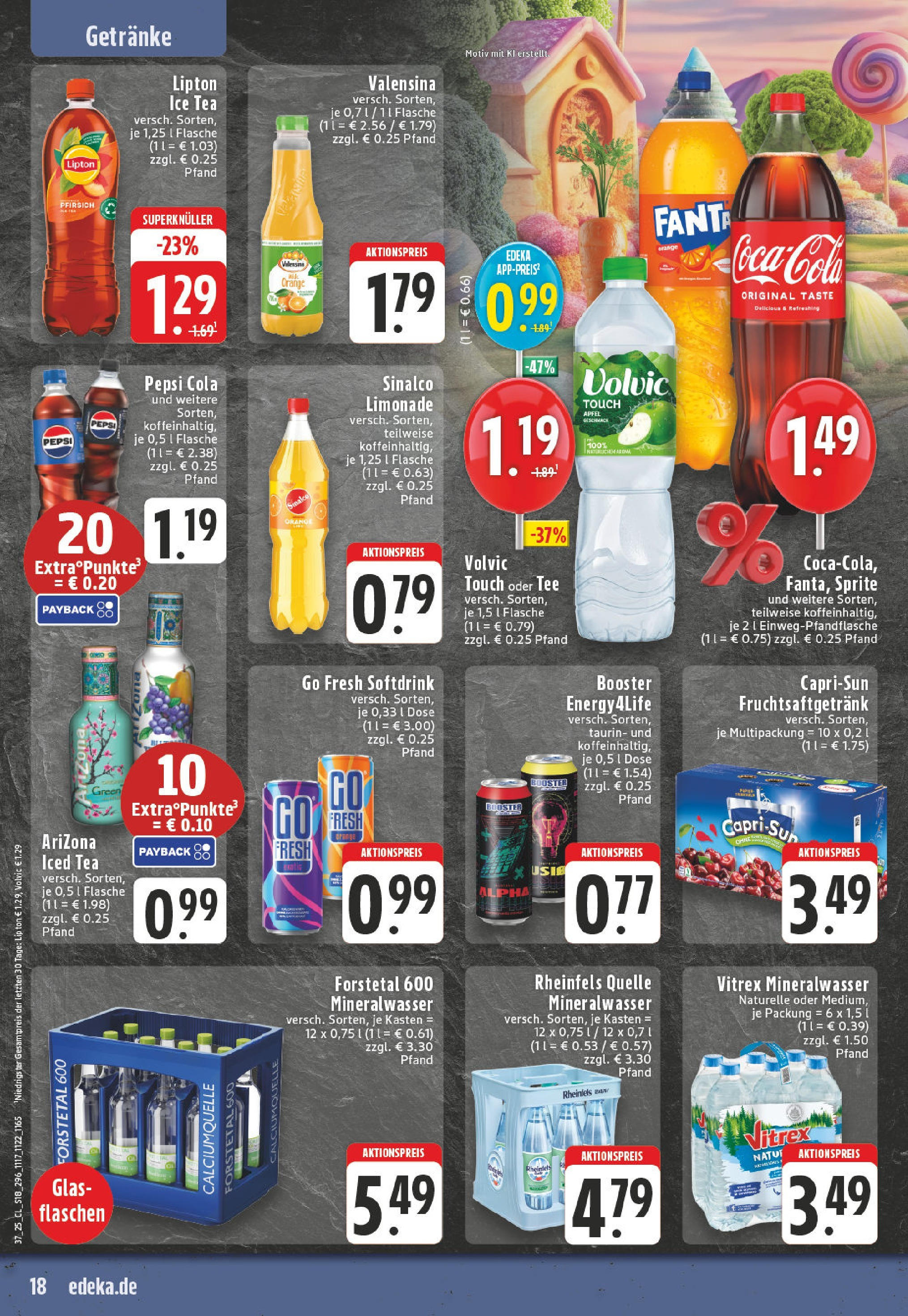 Edeka prospekt Thuine (ab 07.09.2025) » Angebote Online | Seite: 18 | Produkte: Sprite, Mineralwasser, Pepsi, Volvic Edeka prospekt Thuine (ab 07.09.2025) » Angebote Online | Seite: 18 | Produkte: Sprite, Mineralwasser, Pepsi, Volvic