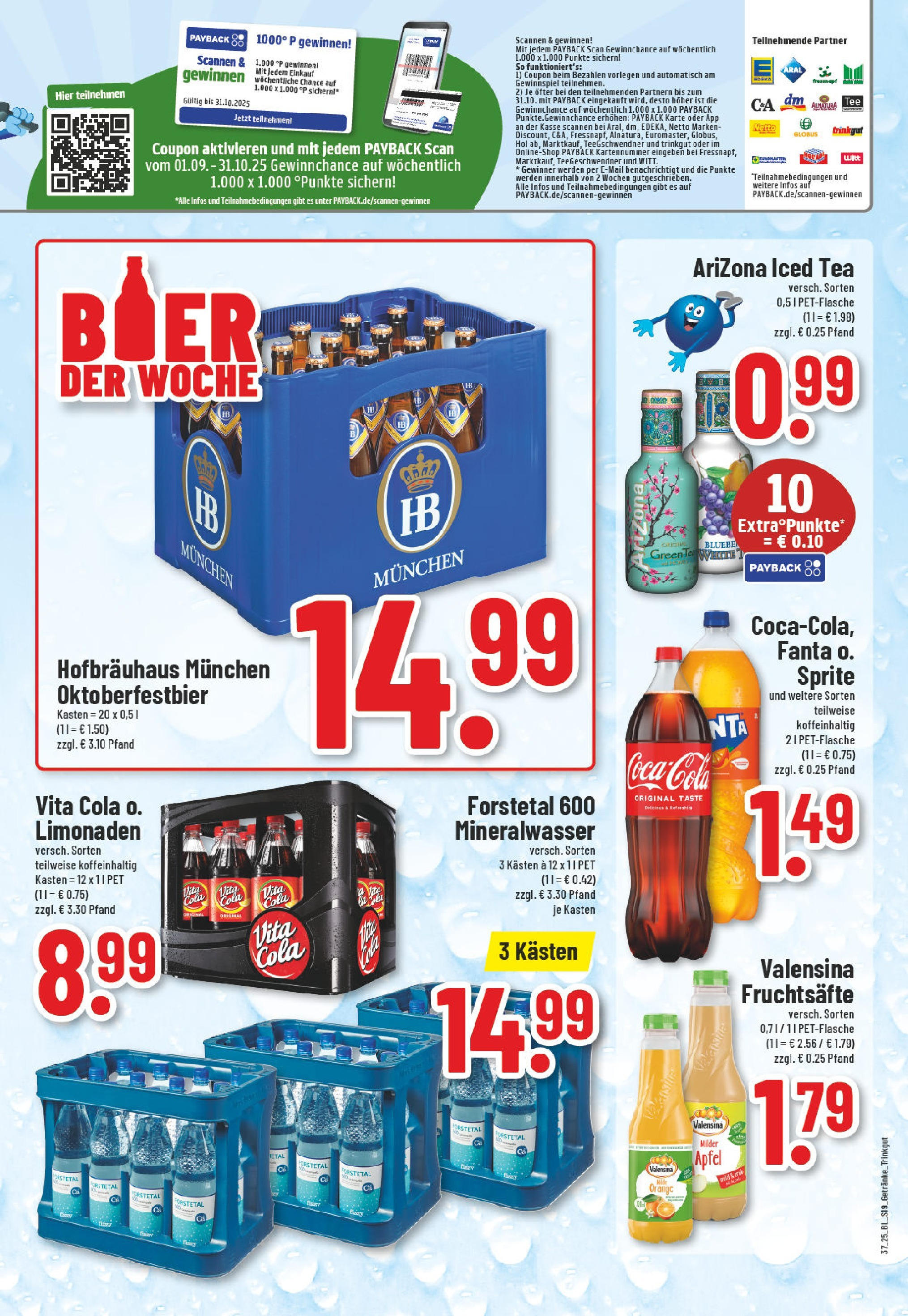 Edeka prospekt Lüdenscheid (ab 07.09.2025) » Angebote Online | Seite: 19 | Produkte: Sprite, Cola, Mineralwasser, Vita cola Edeka prospekt Lüdenscheid (ab 07.09.2025) » Angebote Online | Seite: 19 | Produkte: Sprite, Cola, Mineralwasser, Vita cola