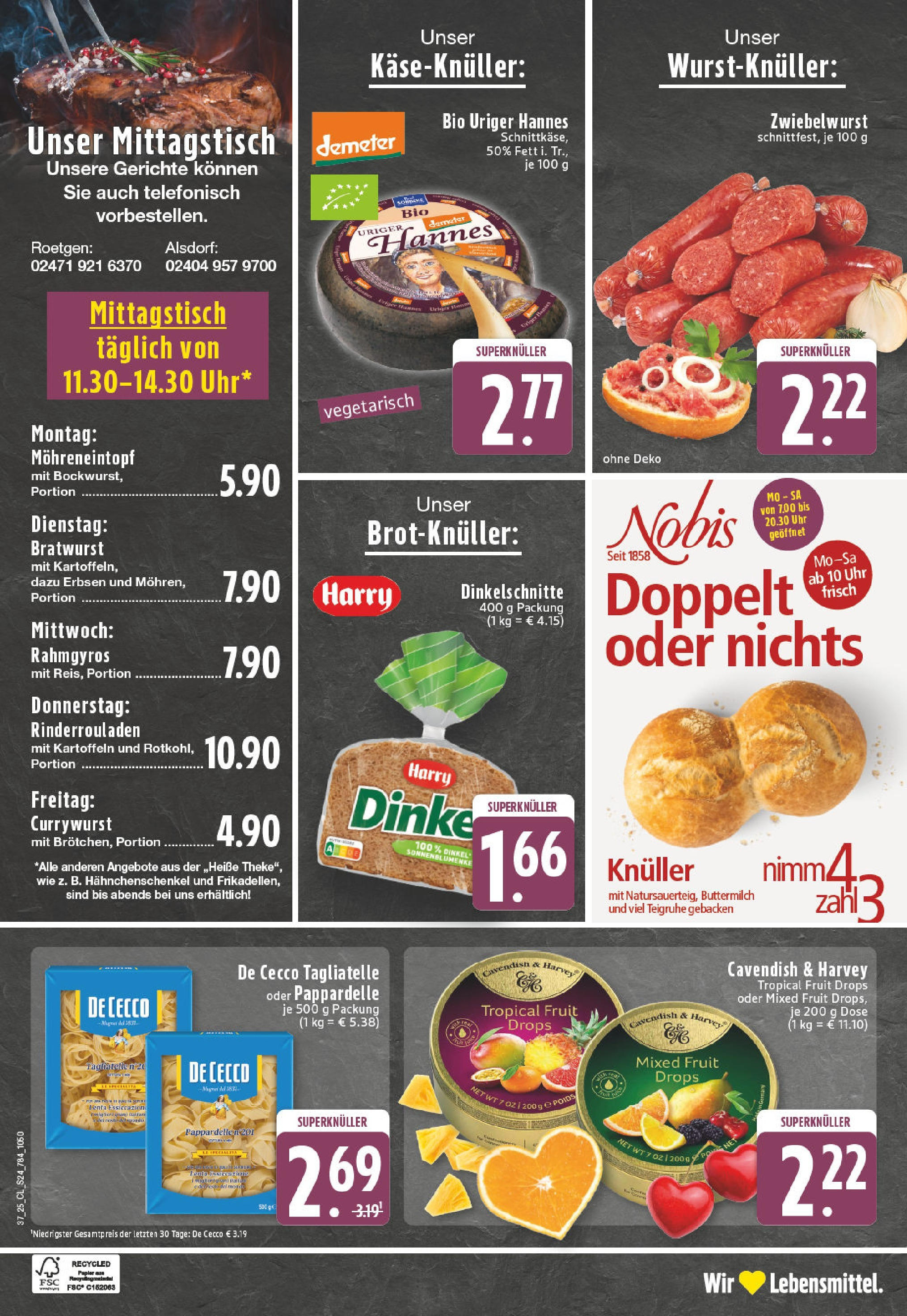 Edeka prospekt Alsdorf (ab 07.09.2025) » Angebote Online | Seite: 24 | Produkte: Rinderrouladen, Bratwurst, Kartoffeln, Erbsen Edeka prospekt Alsdorf (ab 07.09.2025) » Angebote Online | Seite: 24 | Produkte: Rinderrouladen, Bratwurst, Kartoffeln, Erbsen