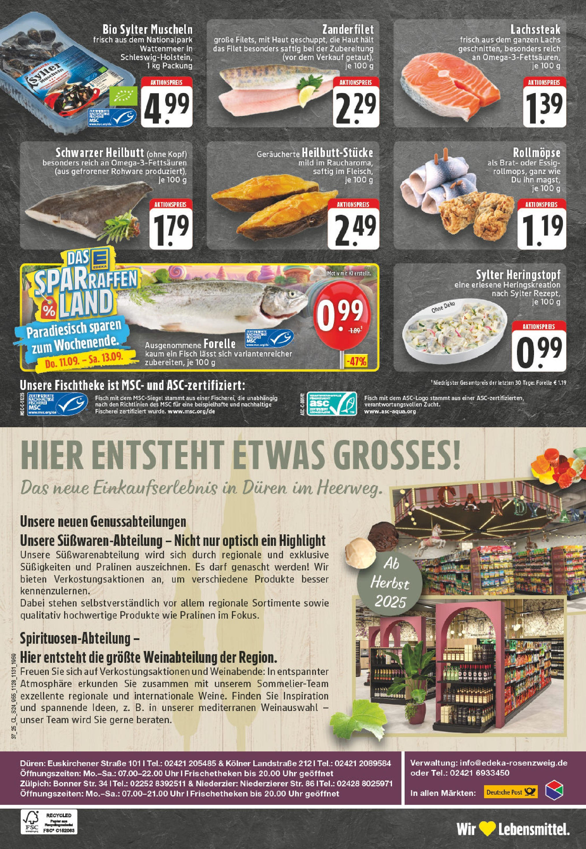 Edeka prospekt Niederzier	 (ab 07.09.2025) » Angebote Online | Seite: 24 | Produkte: Fisch, Steak, Süßigkeiten, Uhr