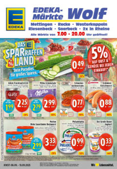 Edeka prospekt Saerbeck	 ab 07.09.2025 gültig