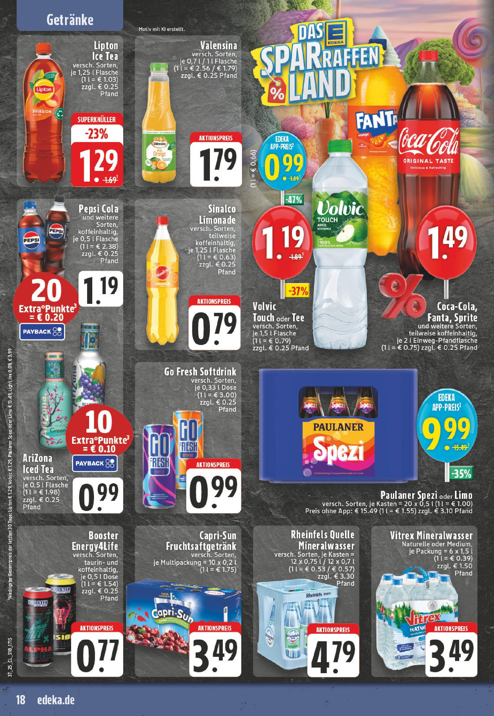 Edeka prospekt Lünen-Brambauer (ab 07.09.2025) » Angebote Online | Seite: 18 | Produkte: Mineralwasser, Pepsi, Tee, Volvic Edeka prospekt Lünen-Brambauer (ab 07.09.2025) » Angebote Online | Seite: 18 | Produkte: Mineralwasser, Pepsi, Tee, Volvic
